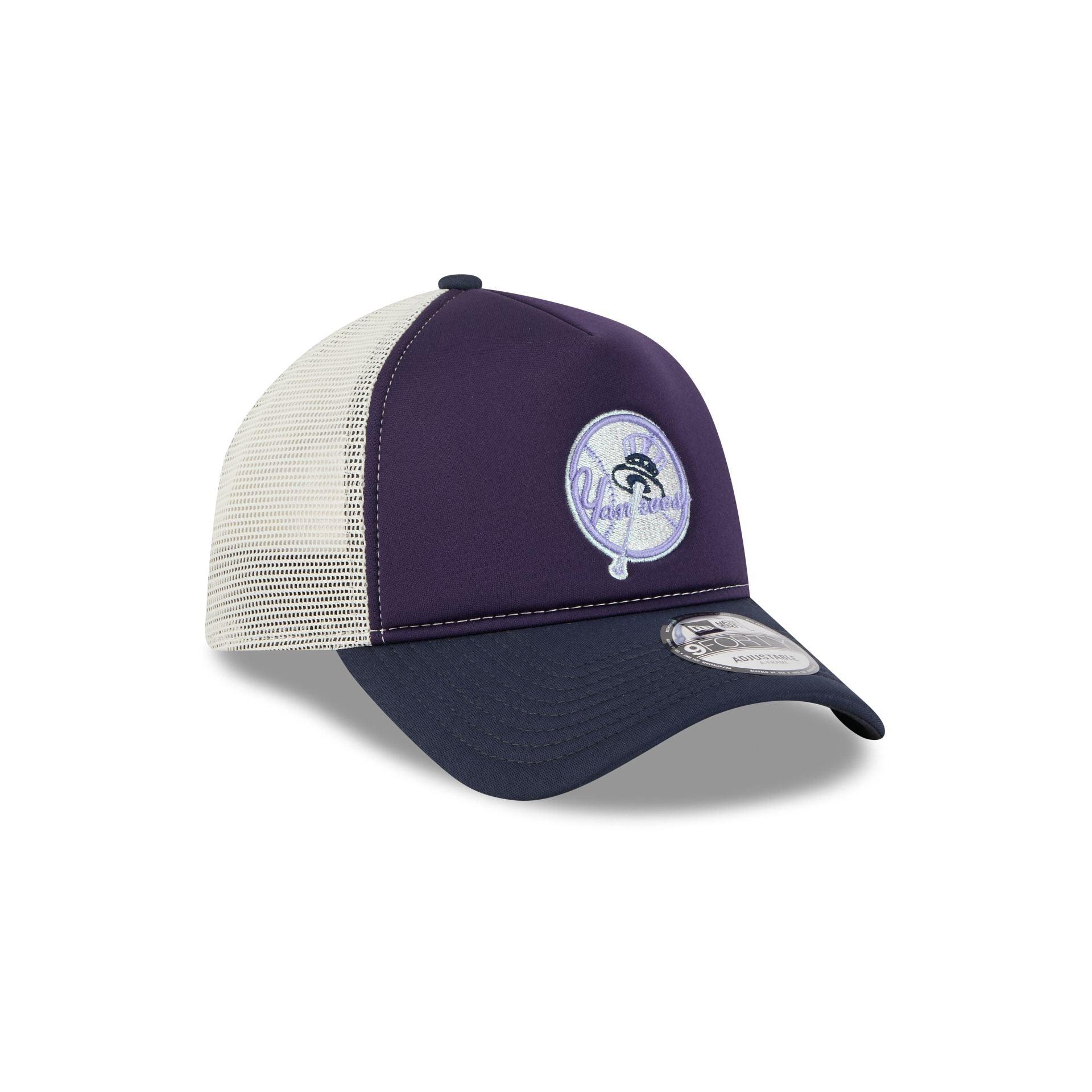 Pittsburgh Pirates Navy Purple 9FORTY A-Frame Trucker Hat Male Product Image