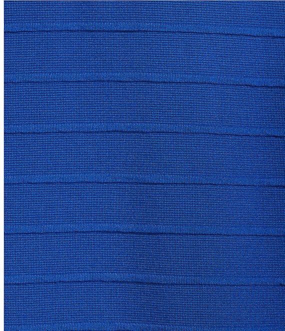 Allison Daley 3/4 Sleeve Keyhole Neck Spaced Ottoman Knit Top Product Image