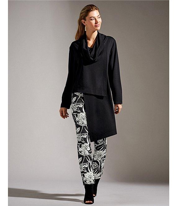 Bryn Walker Modal Ponti Floral Print High Waist Flare Leg Pants Product Image