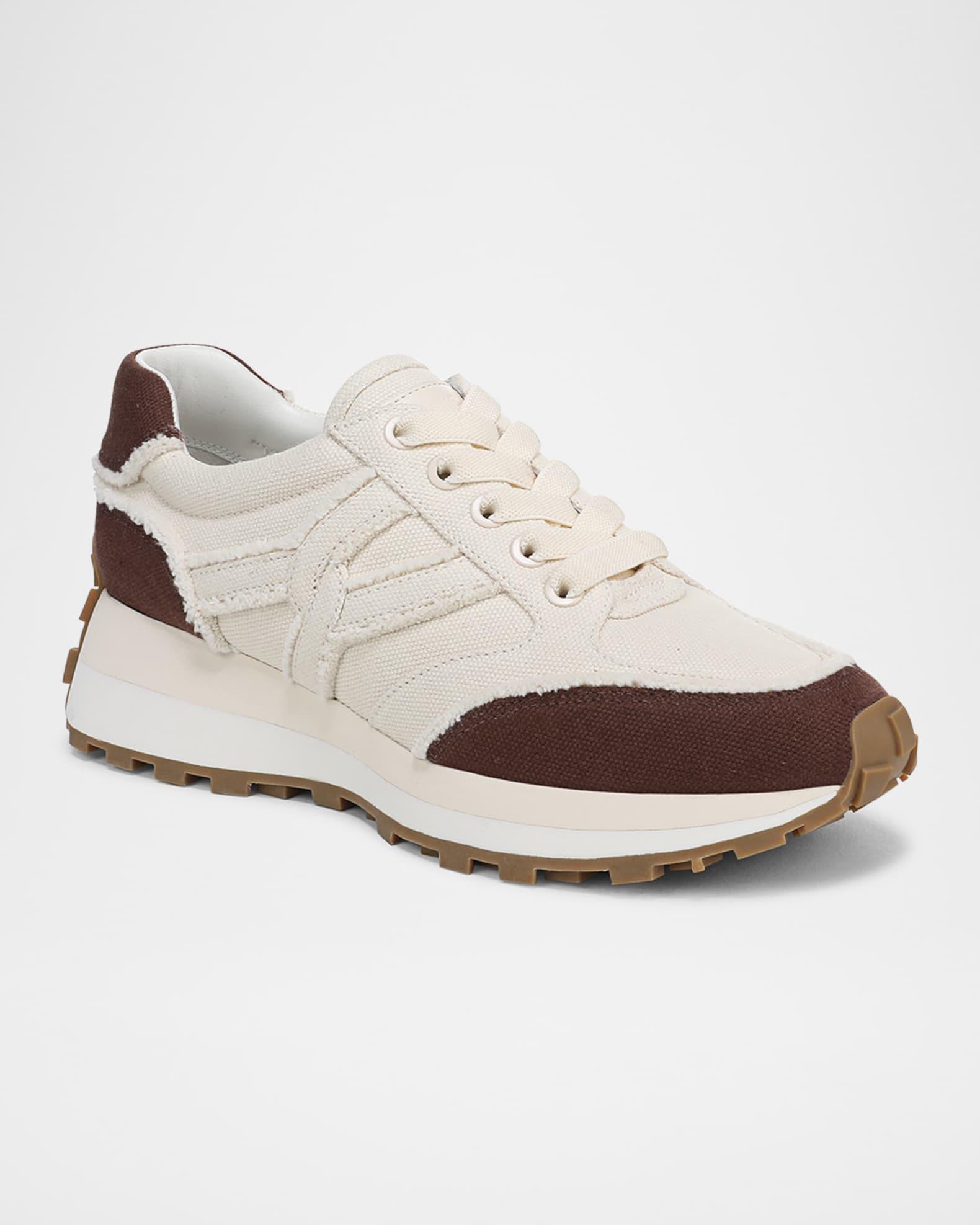 Valentina Bicolor Frayed Retro Sneakers Product Image