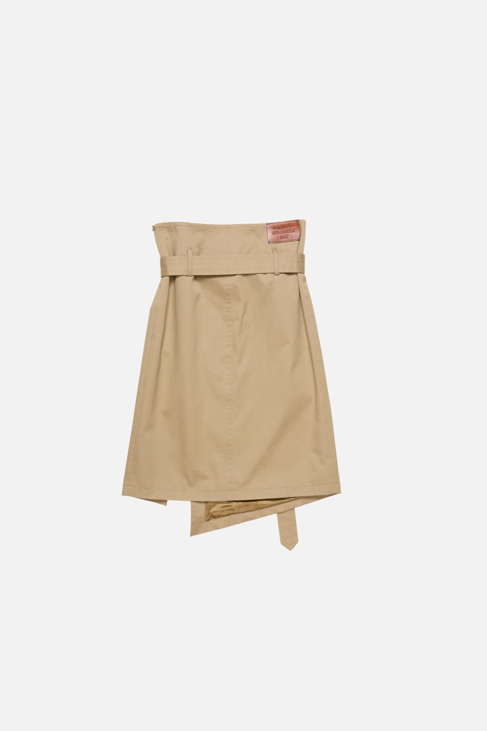 Belted twill skirt Product Image