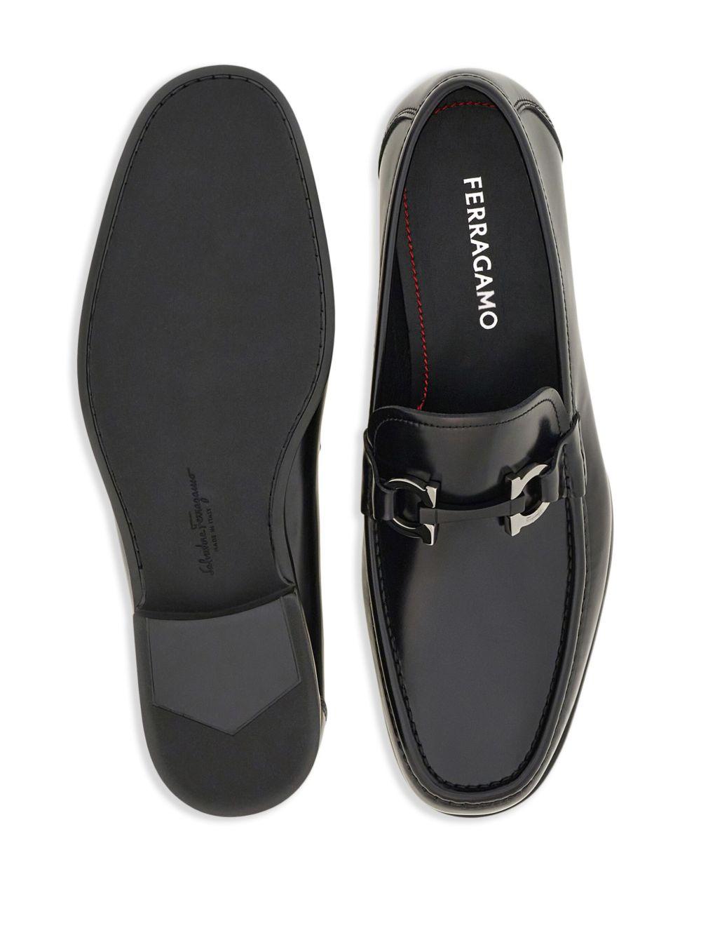 Gancini-plaque patent-finish loafers  Product Image