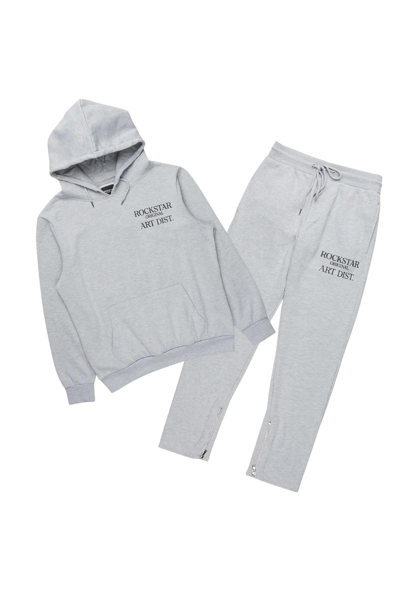 Briggs Heather Grey Hoodie/Slim Fit Track Set Male Product Image