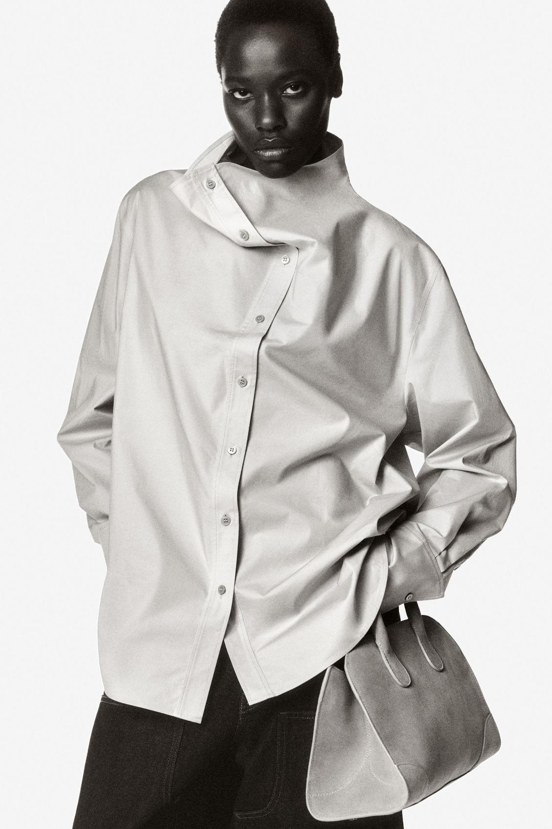 RELAXED FUNNEL-NECK SHIRT Product Image