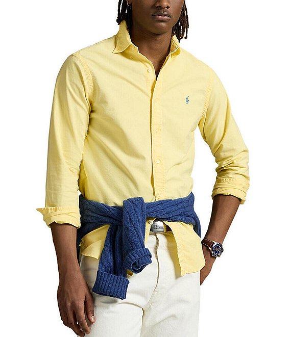 Polo Ralph Lauren Garment-Dye Oxford Classic Fit Long Sleeve Woven Shirt Product Image