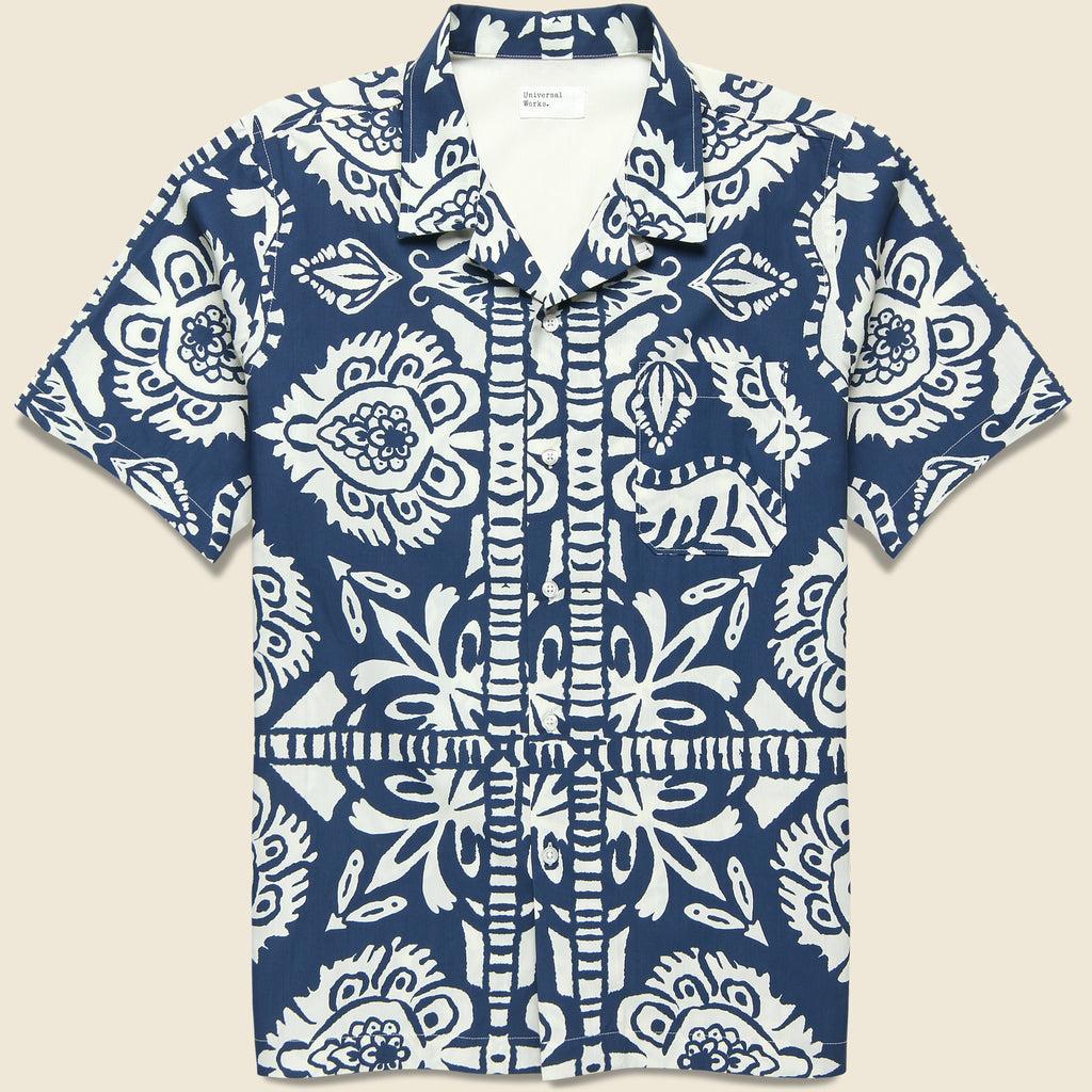 Island Print Road Shirt - Navy Product Image