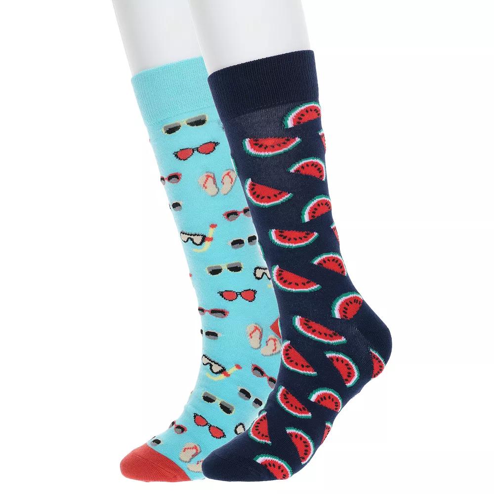 Men's Twisted Toes 2-Pack Novelty Socks, Summer Day Product Image