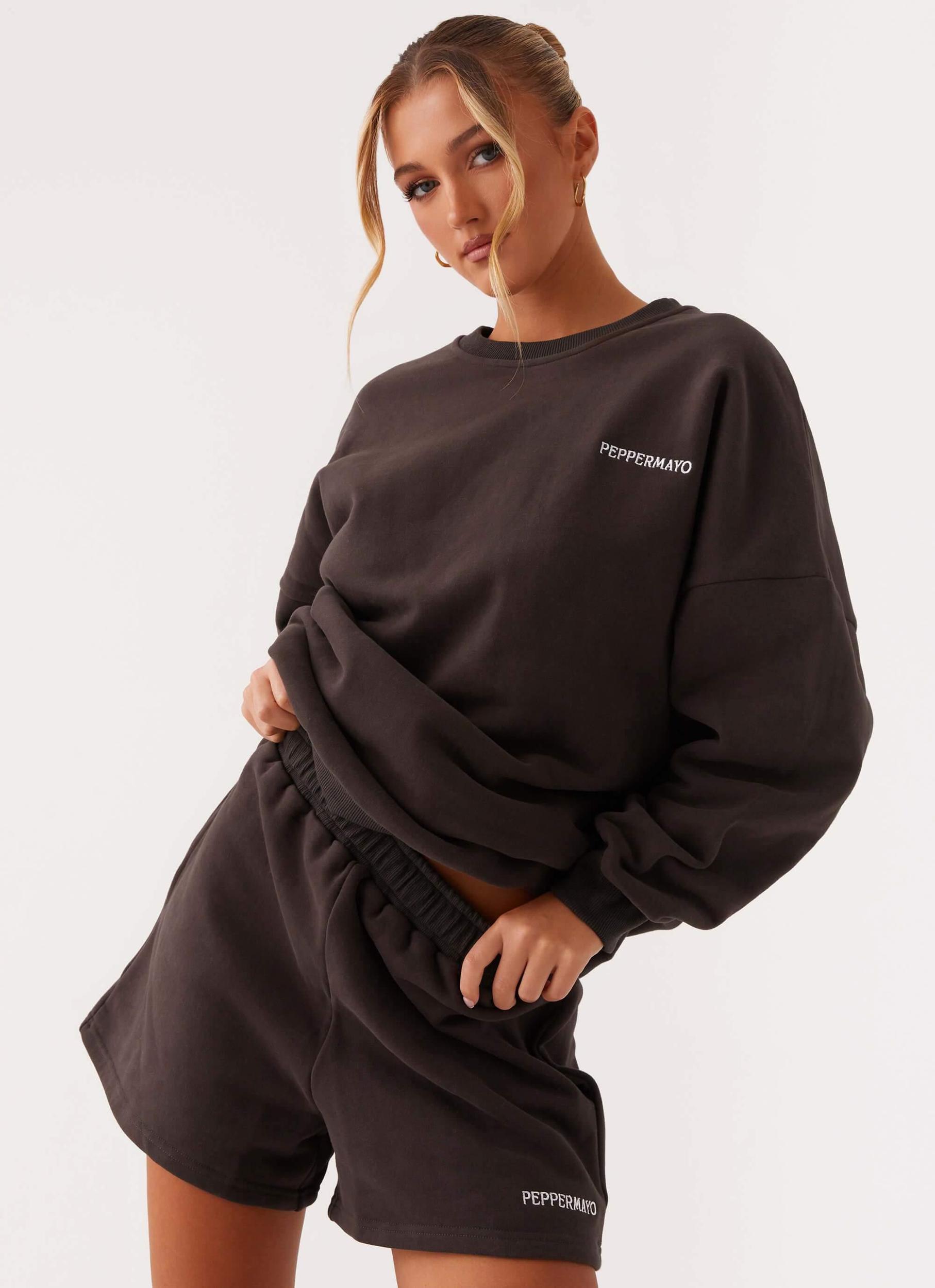 Signature Oversized Sweatshirt - Charcoal Product Image