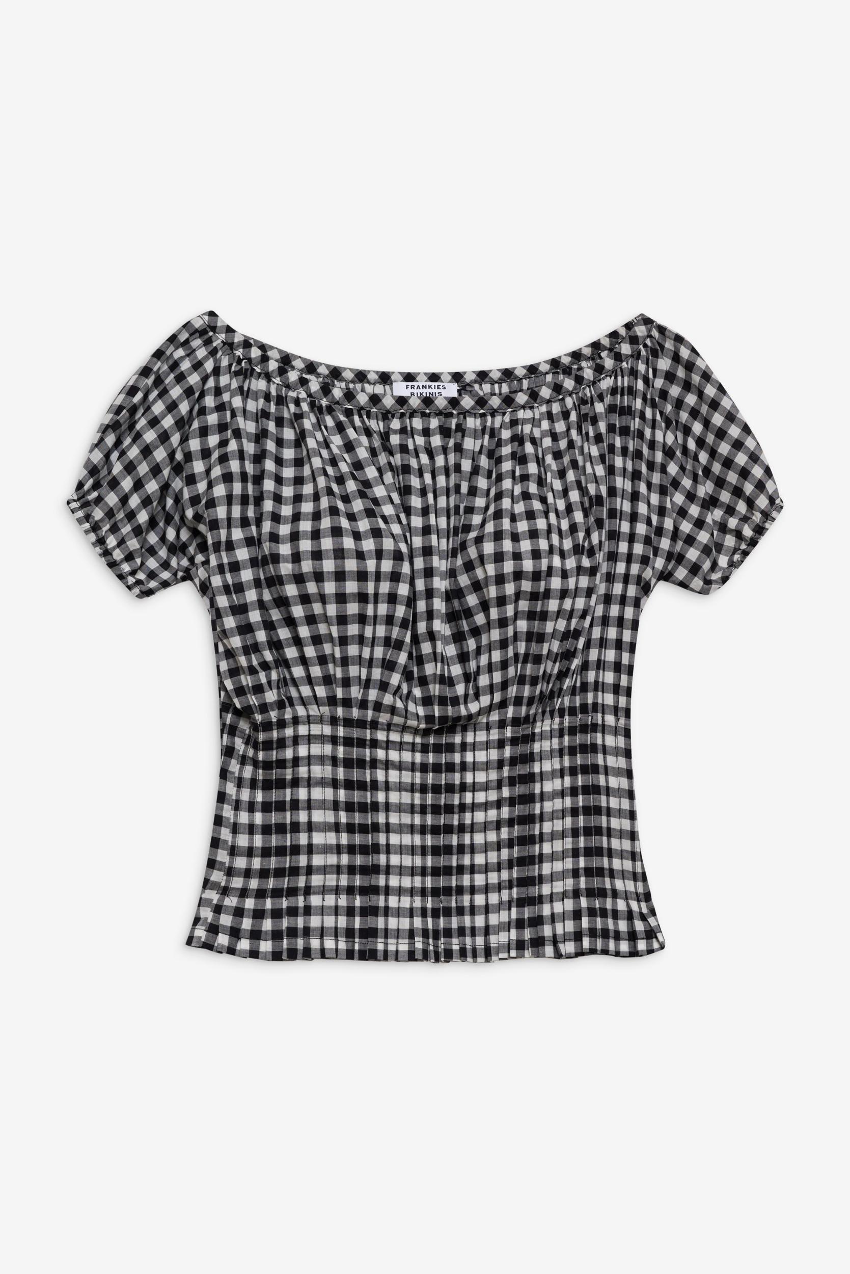Cider Blouse - Black Gingham Product Image