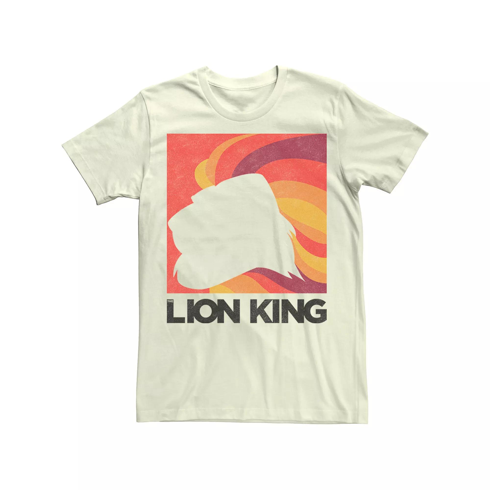 Disney's The Lion King Simba Graphic Portrait Men's Tee, Size: 3XL, Natural Product Image