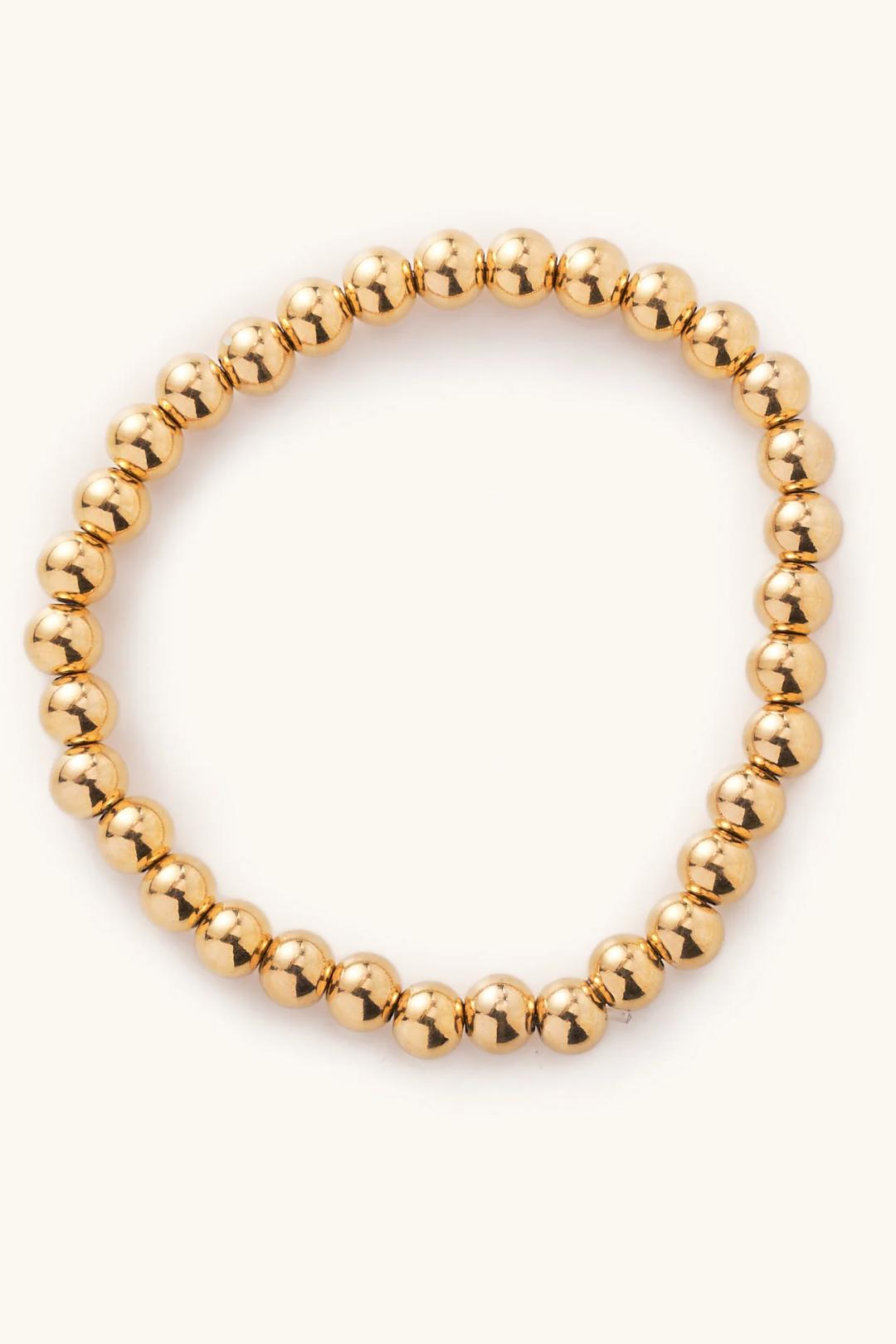 Gold Beaded Ball Bracelet Large Product Image