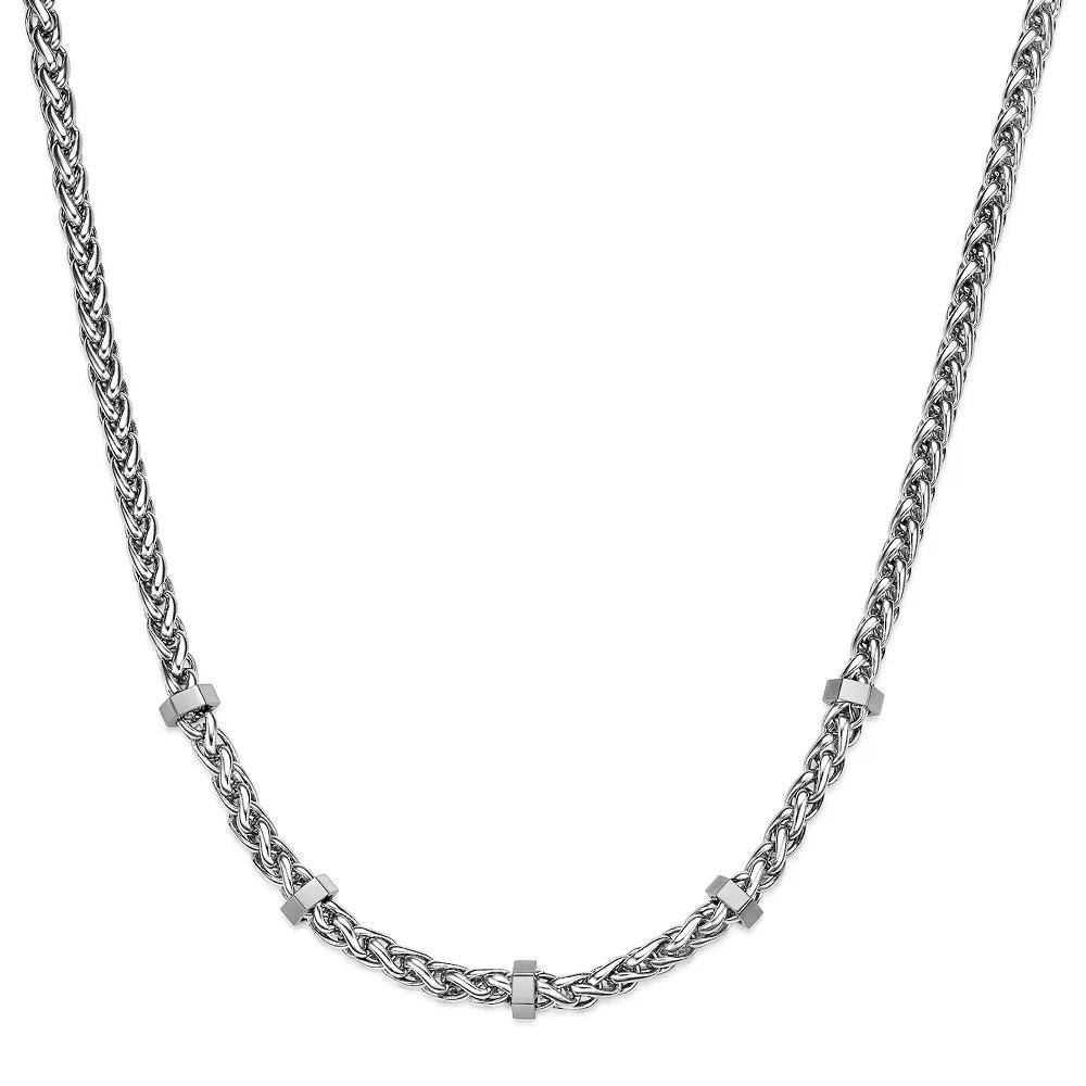 Men's LYNX Stainless Steel Wheat Chain Necklace, Size: 22" Product Image