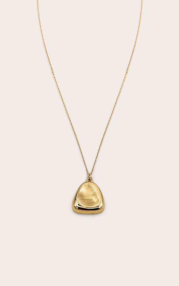 Gold Plated Smooth Pendant Necklace Product Image