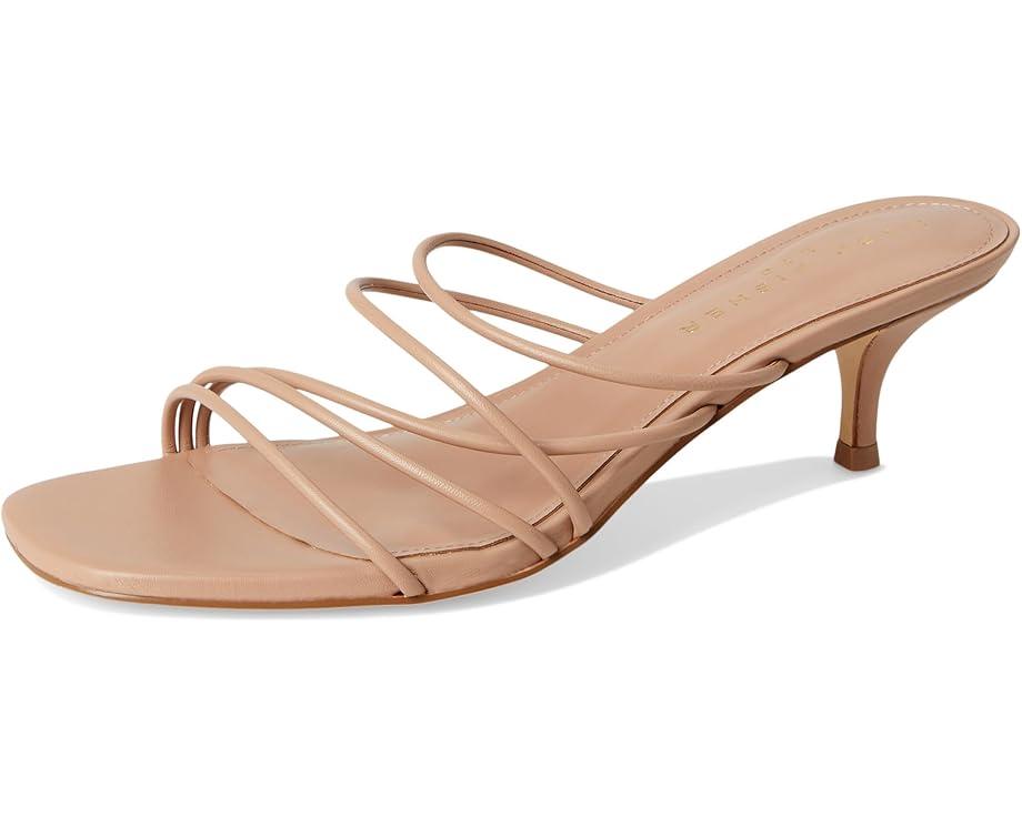 Carolina Metallic Leather Kitten Heel Sandals Product Image