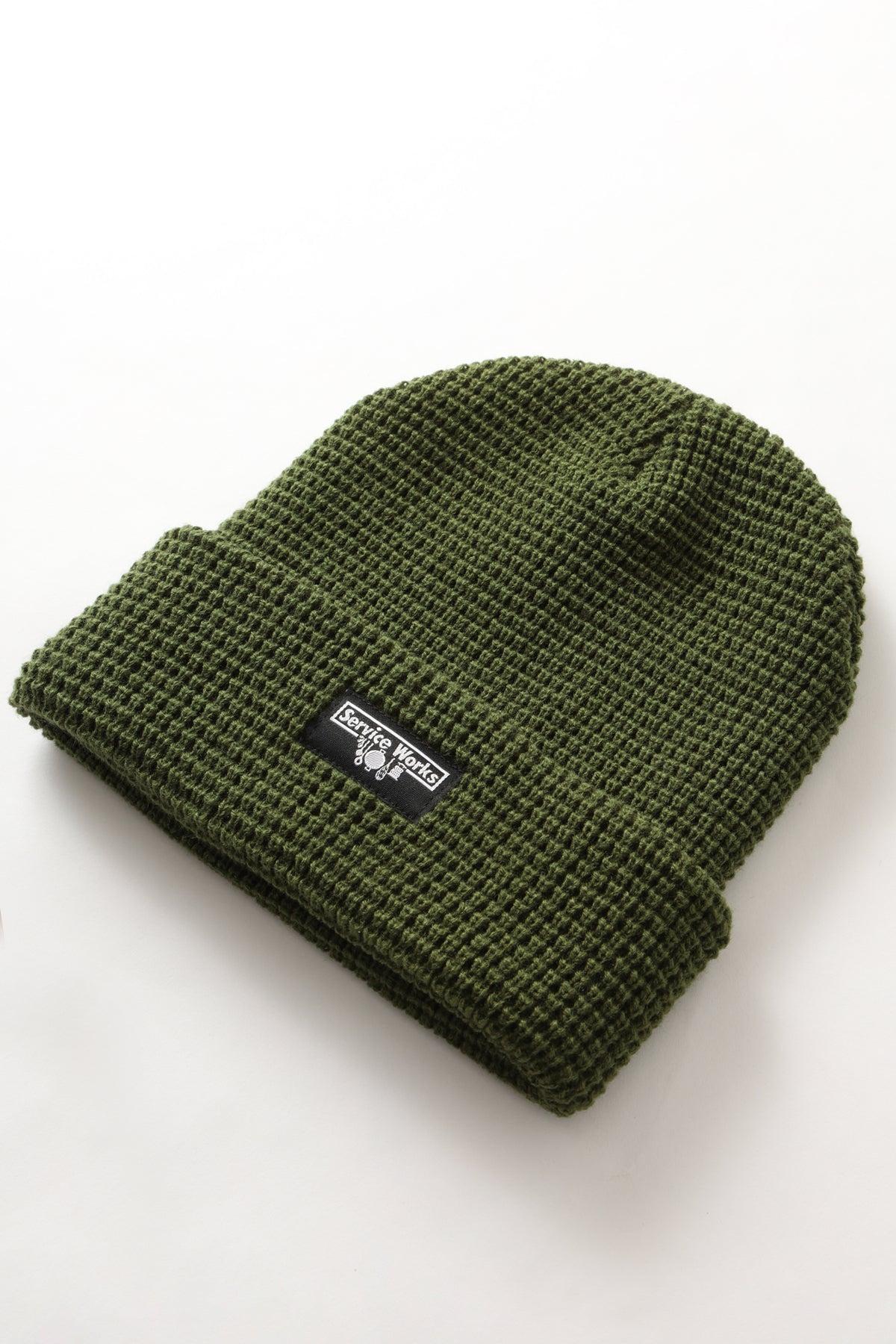 Waffle Logo Beanie - Olive Product Image