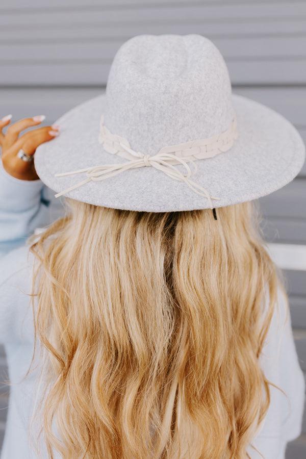 Sweet Charisma Felt Fedora In Grey Product Image