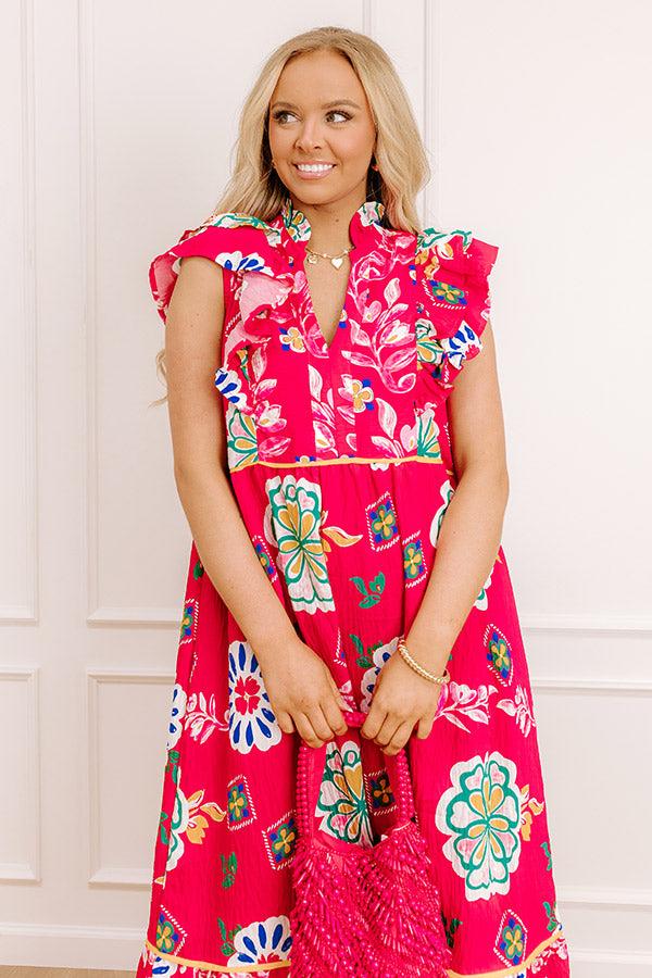 Margarita Sippin Floral Midi Dress Product Image