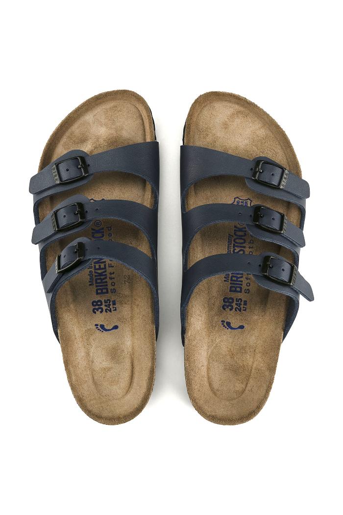 Birkenstock Florida Birko-Flor Regular Width in Blue Product Image