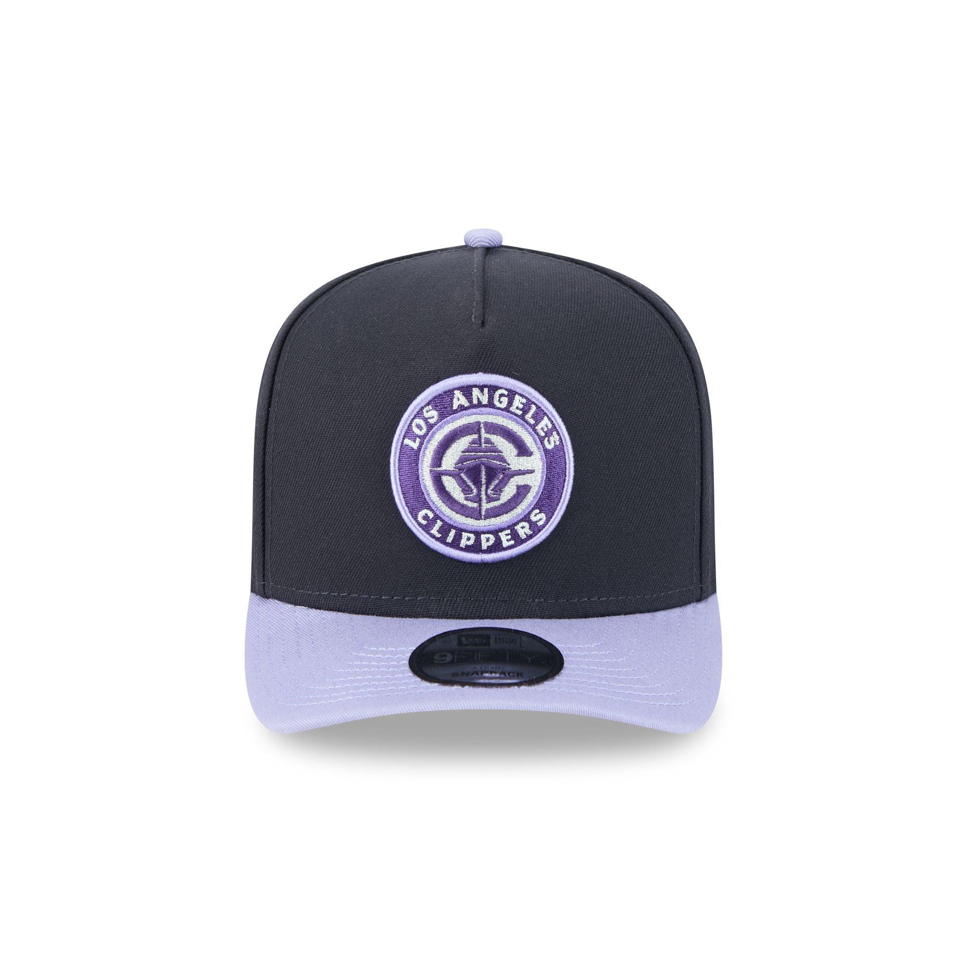 Los Angeles Clippers Navy Lavender 9FIFTY A-Frame Snapback Hat Male Product Image