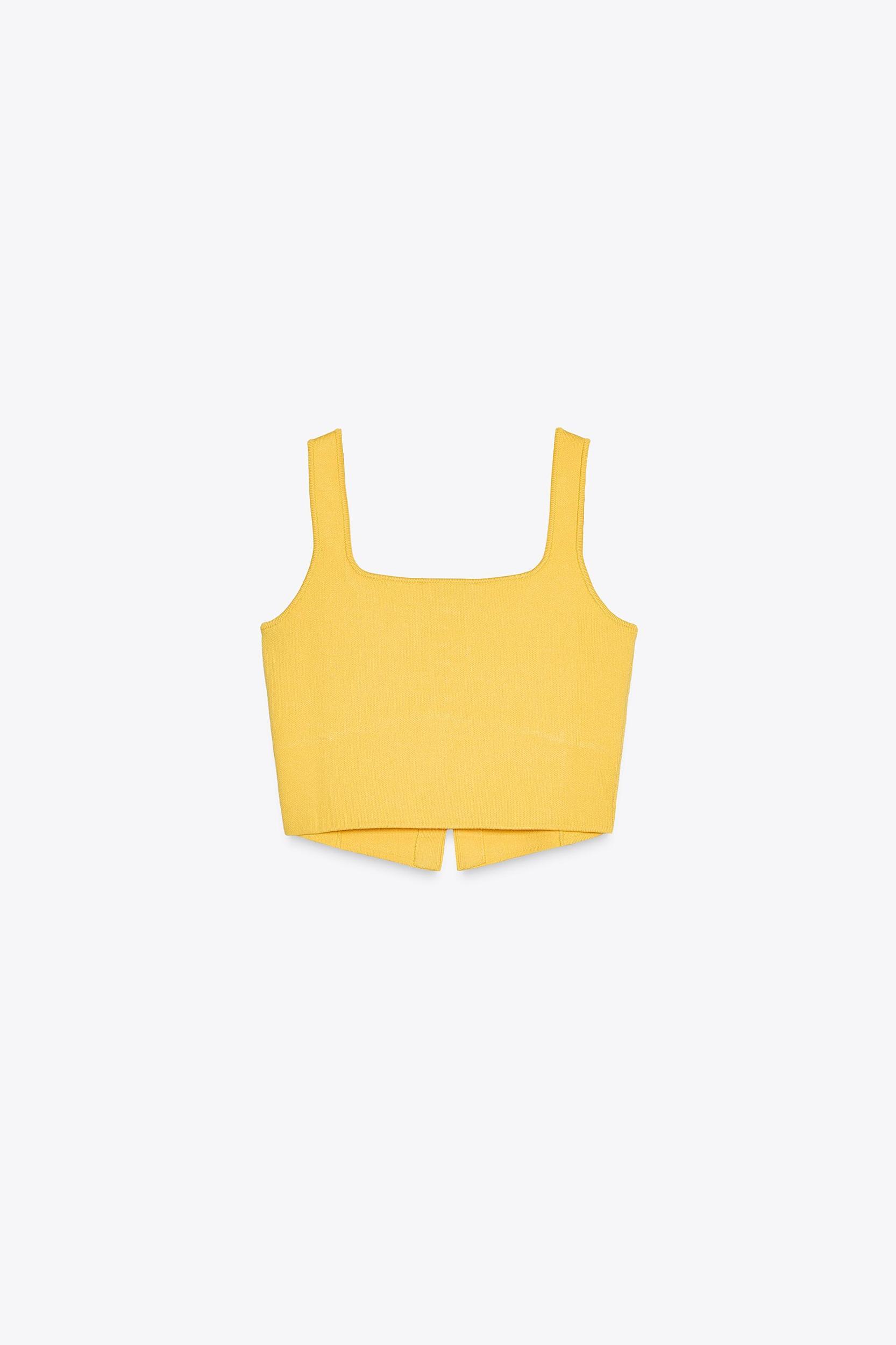 BASIC KNIT CROP TOP Product Image