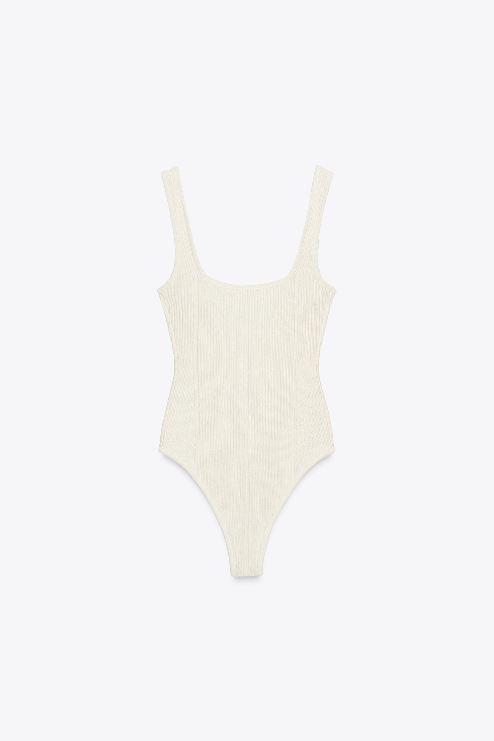 TEXTURED STRAPPY BODYSUIT Product Image