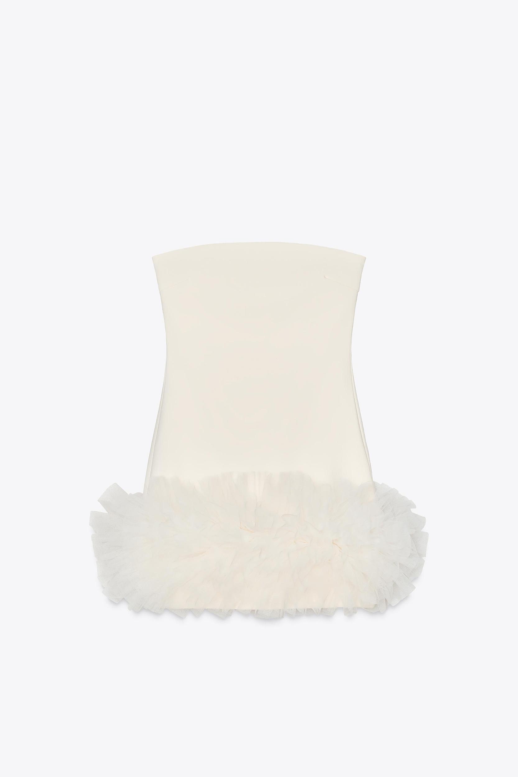 SHORT TULLE DRESS WITH VOLUMINOUS HEM Product Image