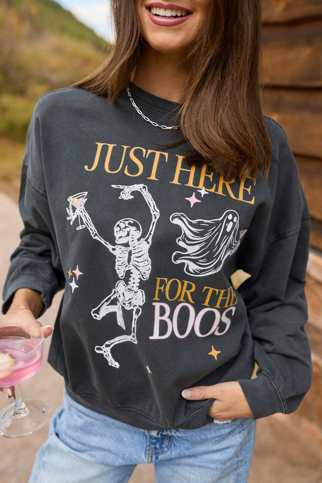 Just Here For The Boos Black Graphic Sweatshirt Product Image