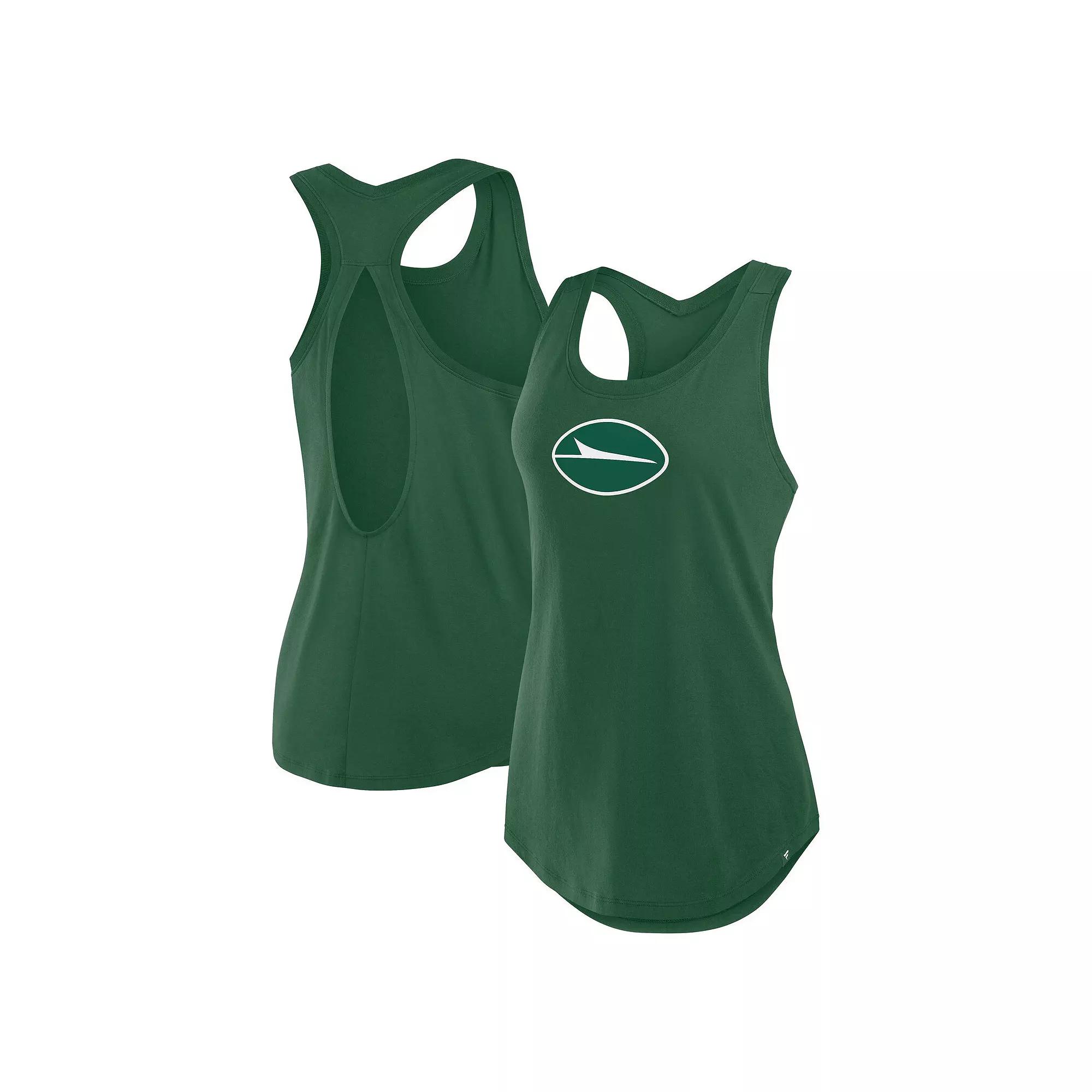 Women's Fanatics Green New York Jets Iron Fan Tank Top,  Product Image