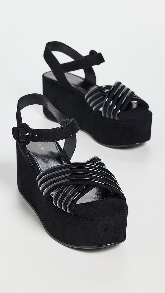 Tory Burch Bombe Cross Strap Platform Sandals 50mm | Shopbop Product Image