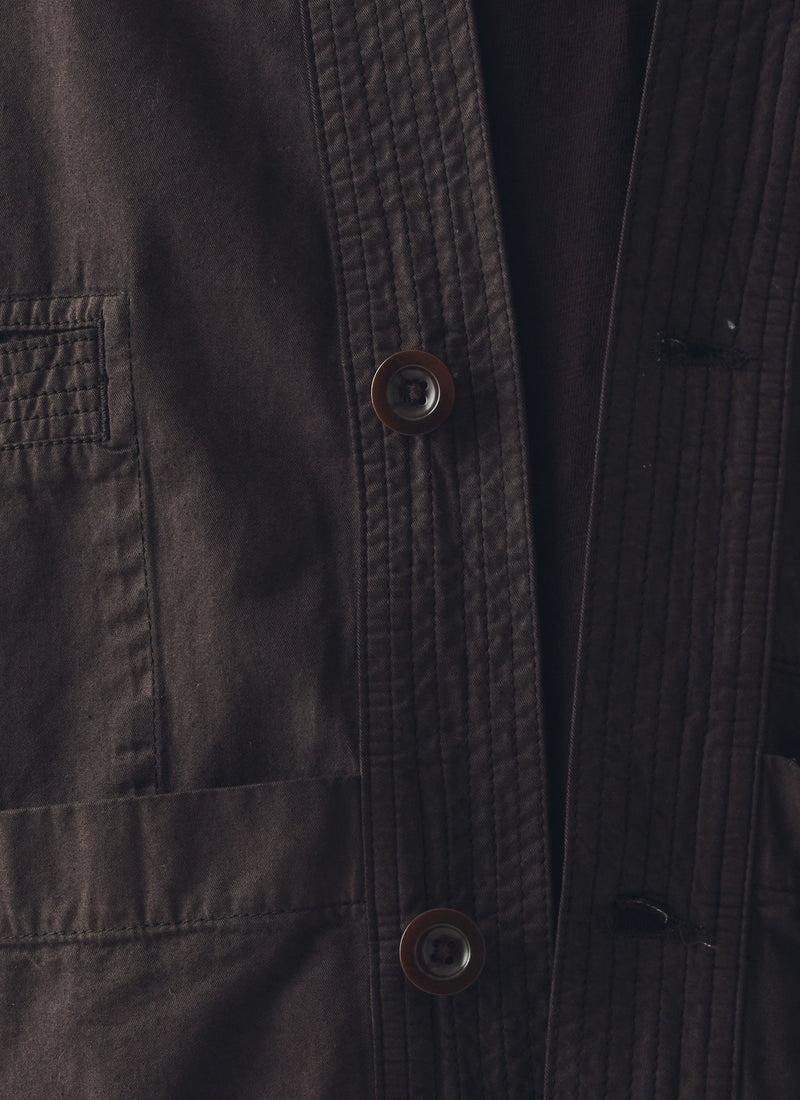 Garment Dyed Cotton Twill Jacket | Dark Cocoa Product Image