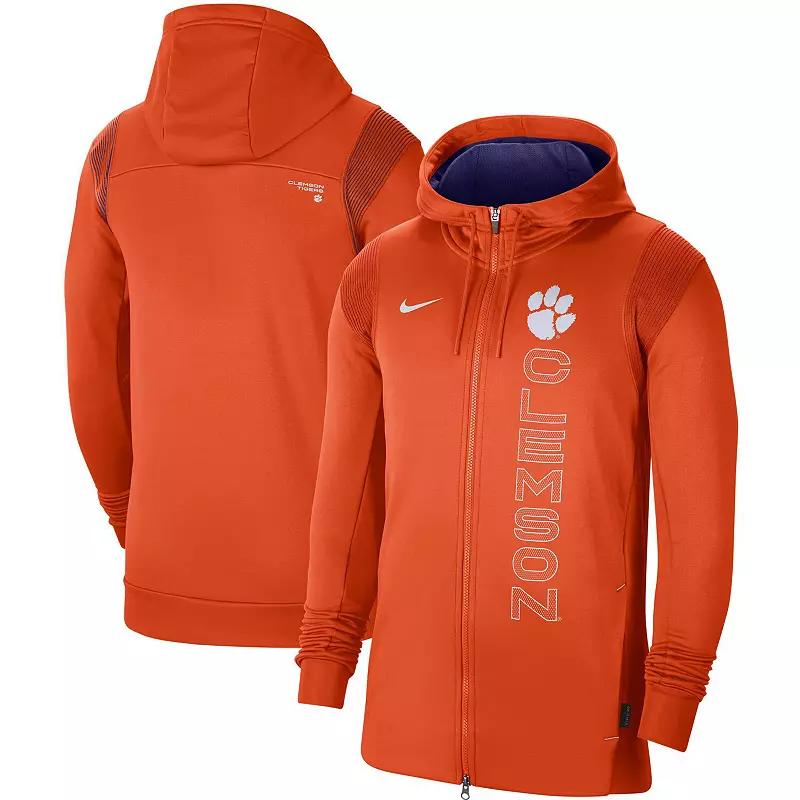 Men's Nike Orange Clemson Tigers 2021 Sideline Performance Full-Zip Hoodie,  Product Image