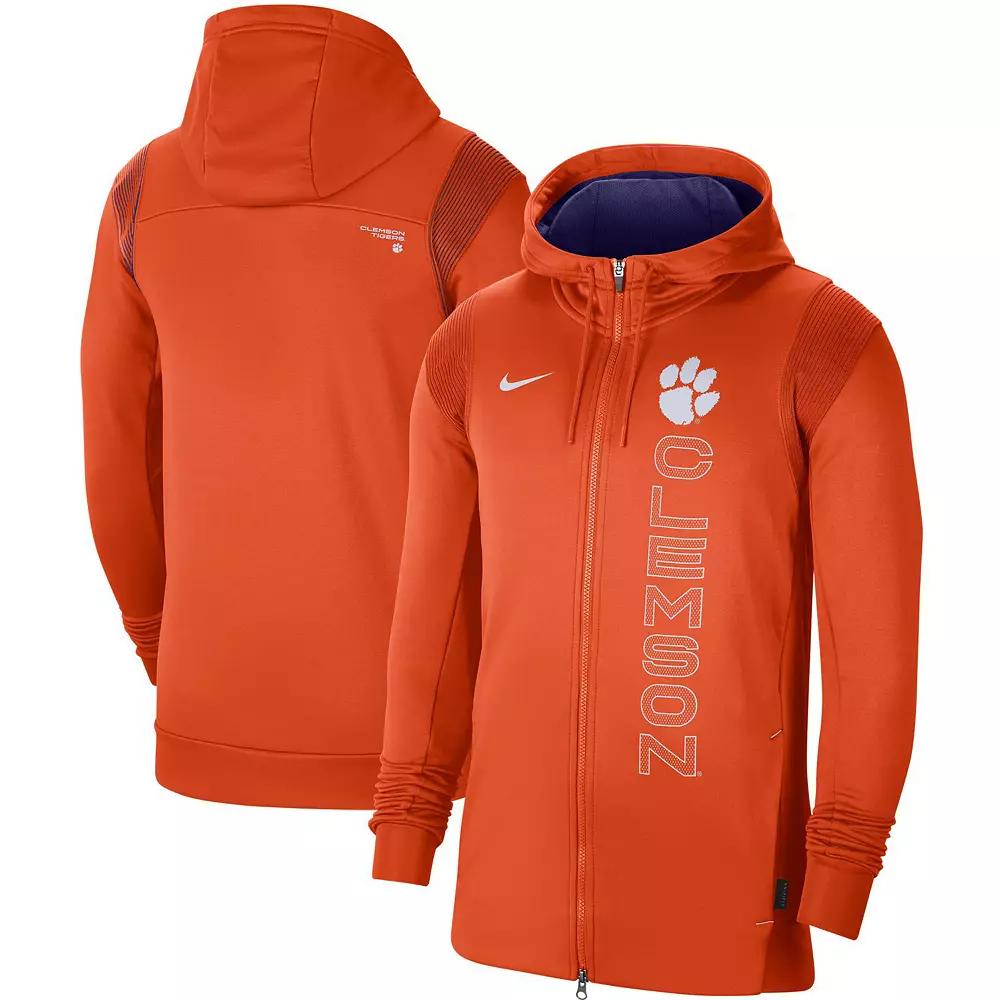 Men's Nike Orange Clemson Tigers 2021 Sideline Performance Full-Zip Hoodie,  Product Image