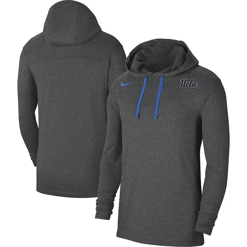 Men's Nike Heathered Charcoal UCLA Bruins Off-Field Performance Long Sleeve Hoodie T-Shirt, Size: 2XL Product Image