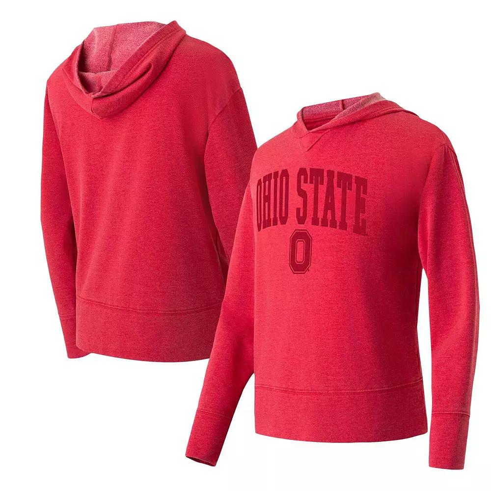 Women's Concepts Sport Scarlet Ohio State Buckeyes Volley Long Sleeve Hoodie T-Shirt, Size: XL, Red Product Image