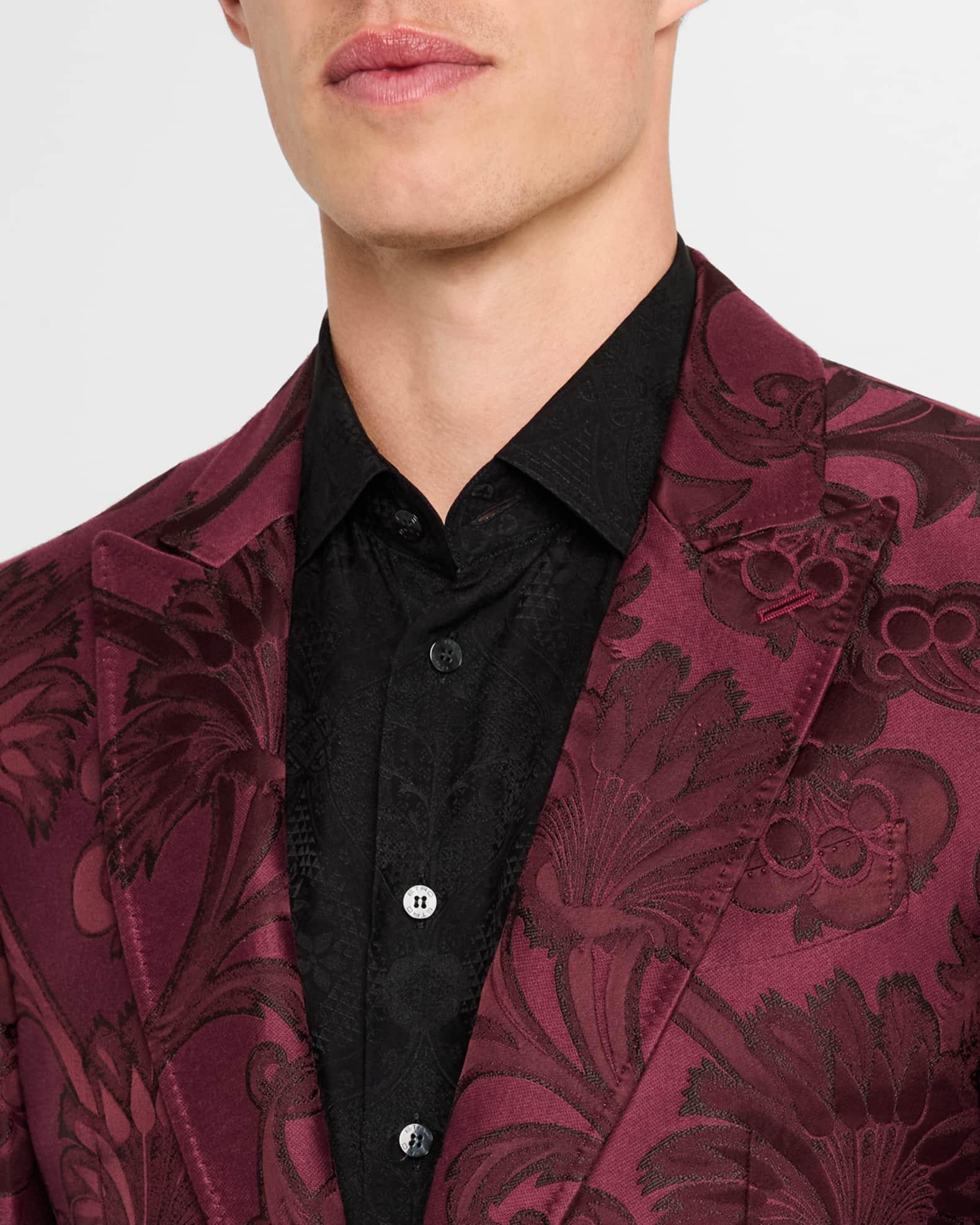 Men's Floral Brocade Evening Jacket Product Image
