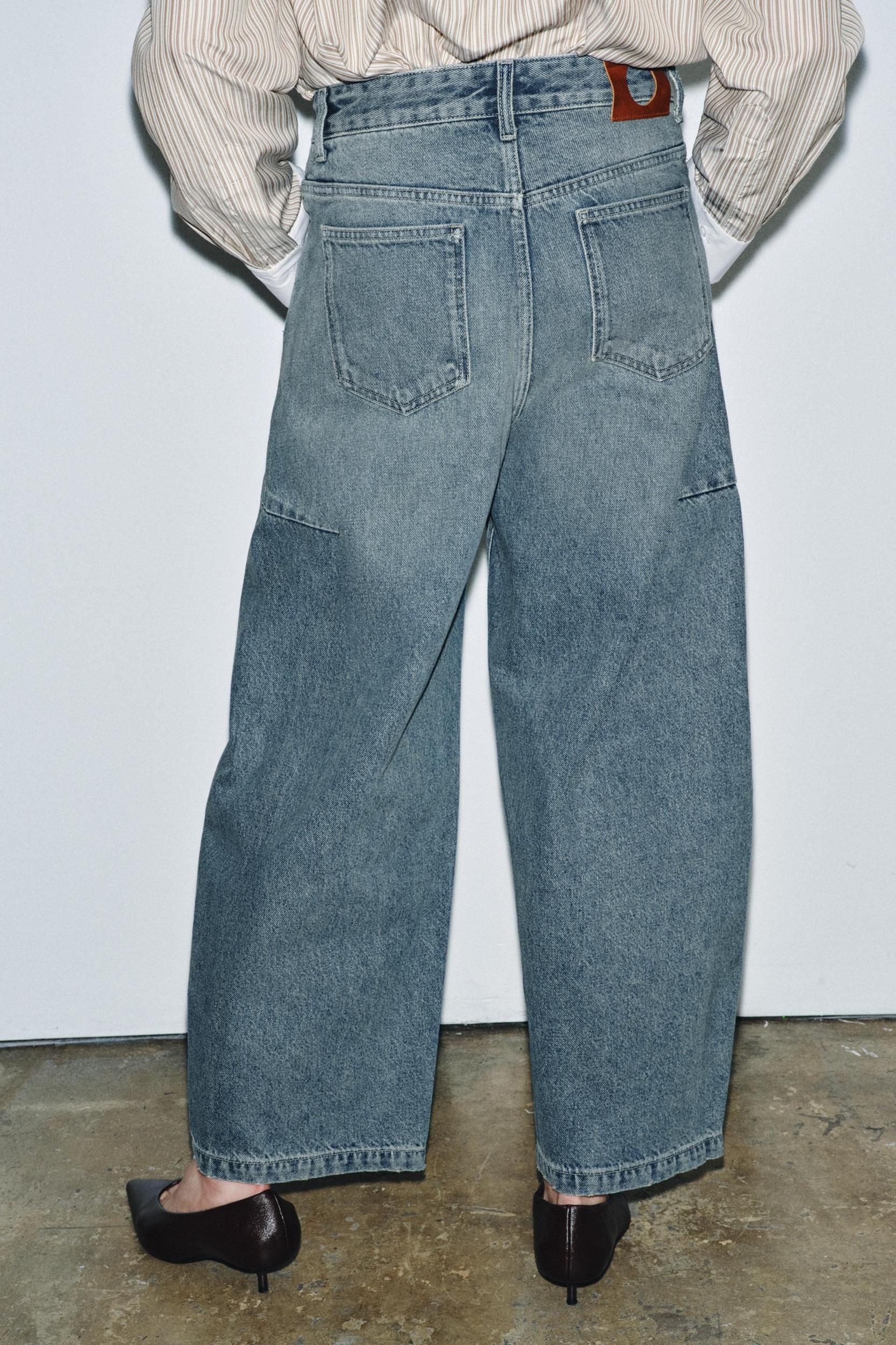 ZW COLLECTION MID-RISE ANKLE BALLOON JEANS Product Image