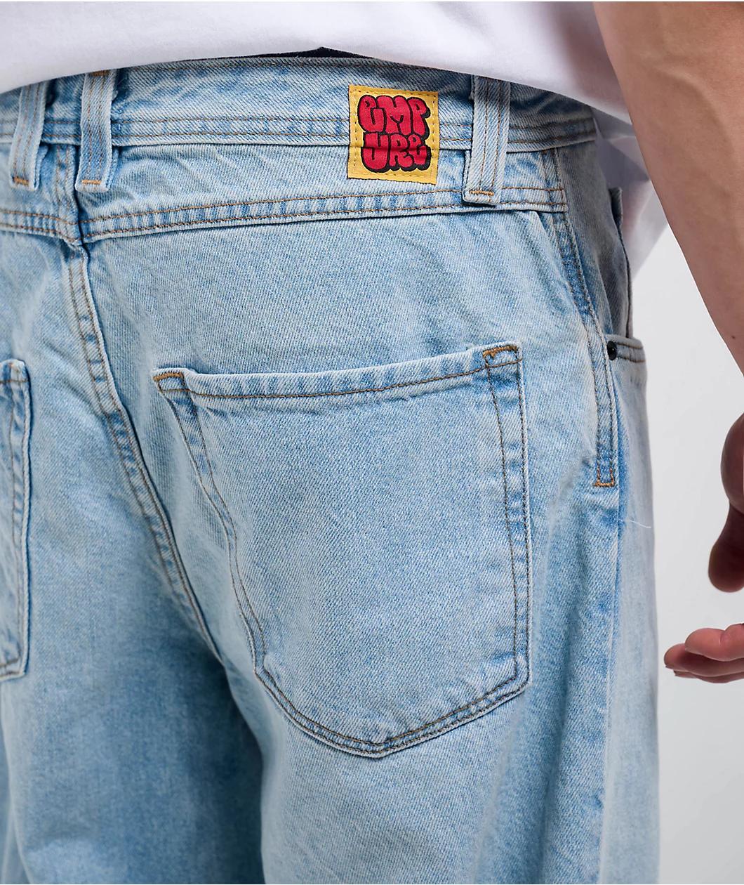 Empyre Loose Fit Light Wash Denim Skate Jeans Product Image