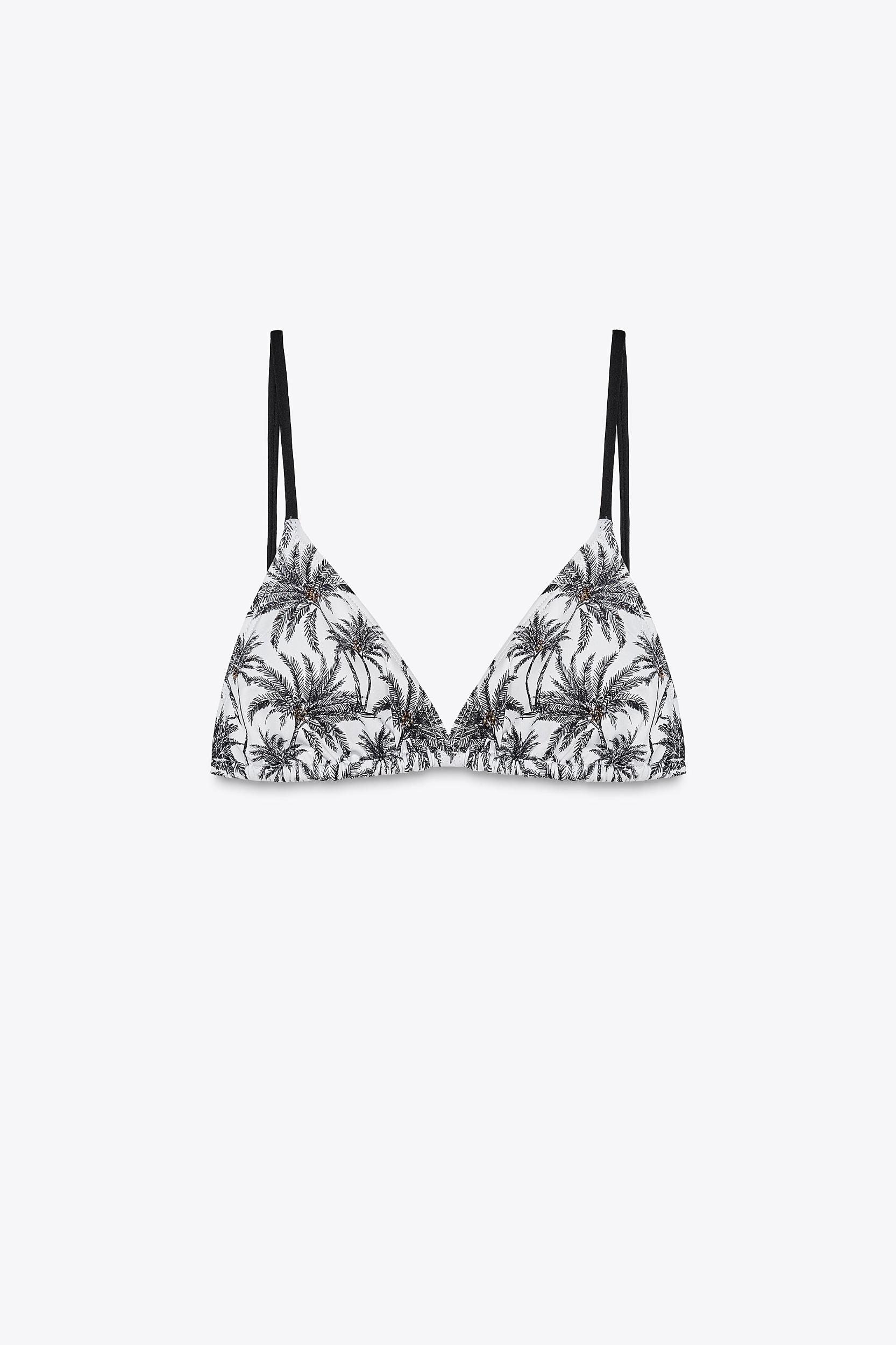 PALM PRINT BIKINI TOP Product Image