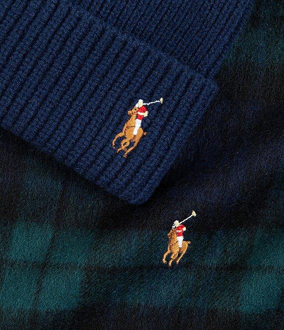 Polo Ralph Lauren Holiday Plaid Scarf & Hat Boxed Gift Set Product Image