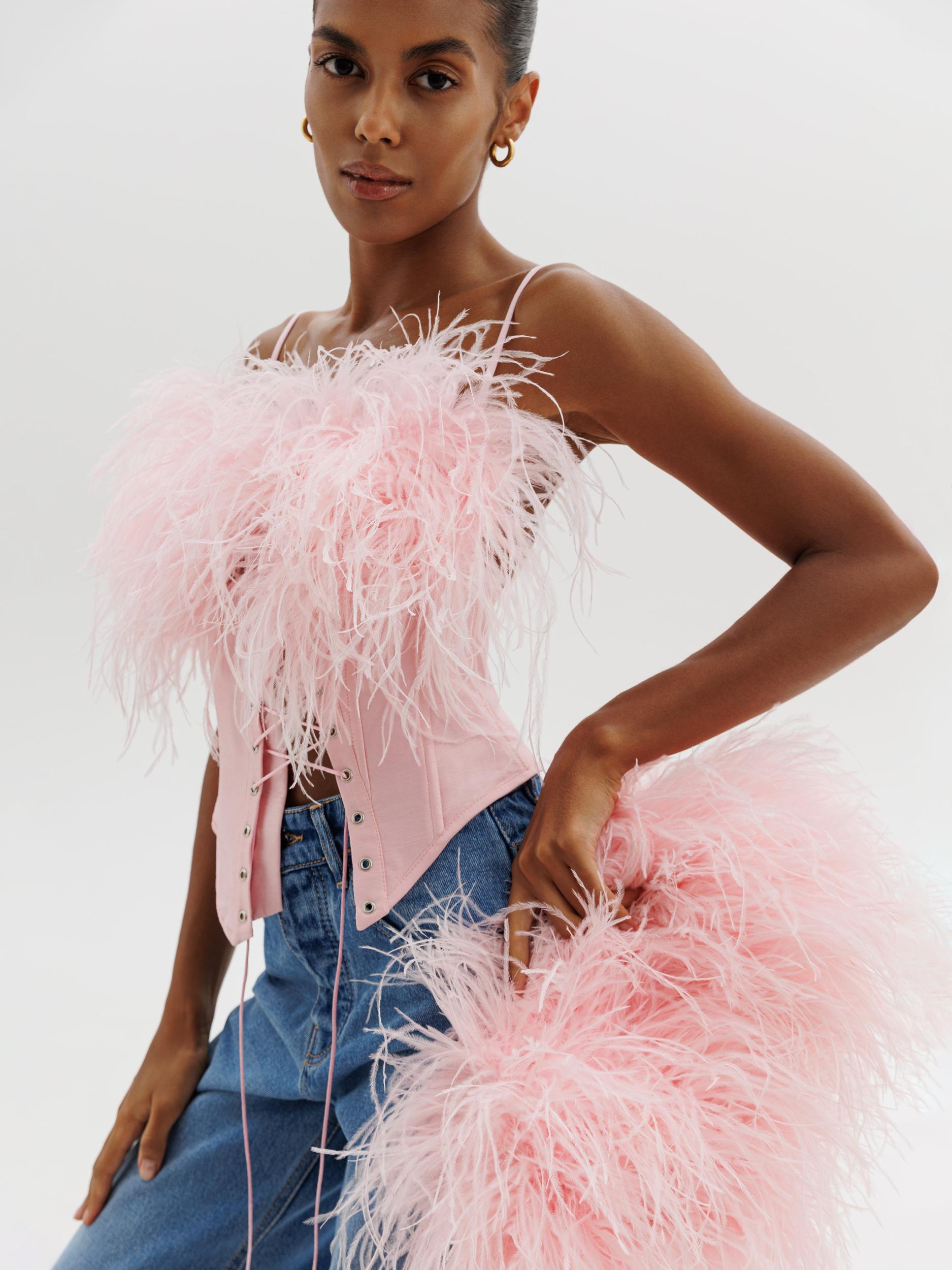 Ballroom corset in Desire Pink Product Image