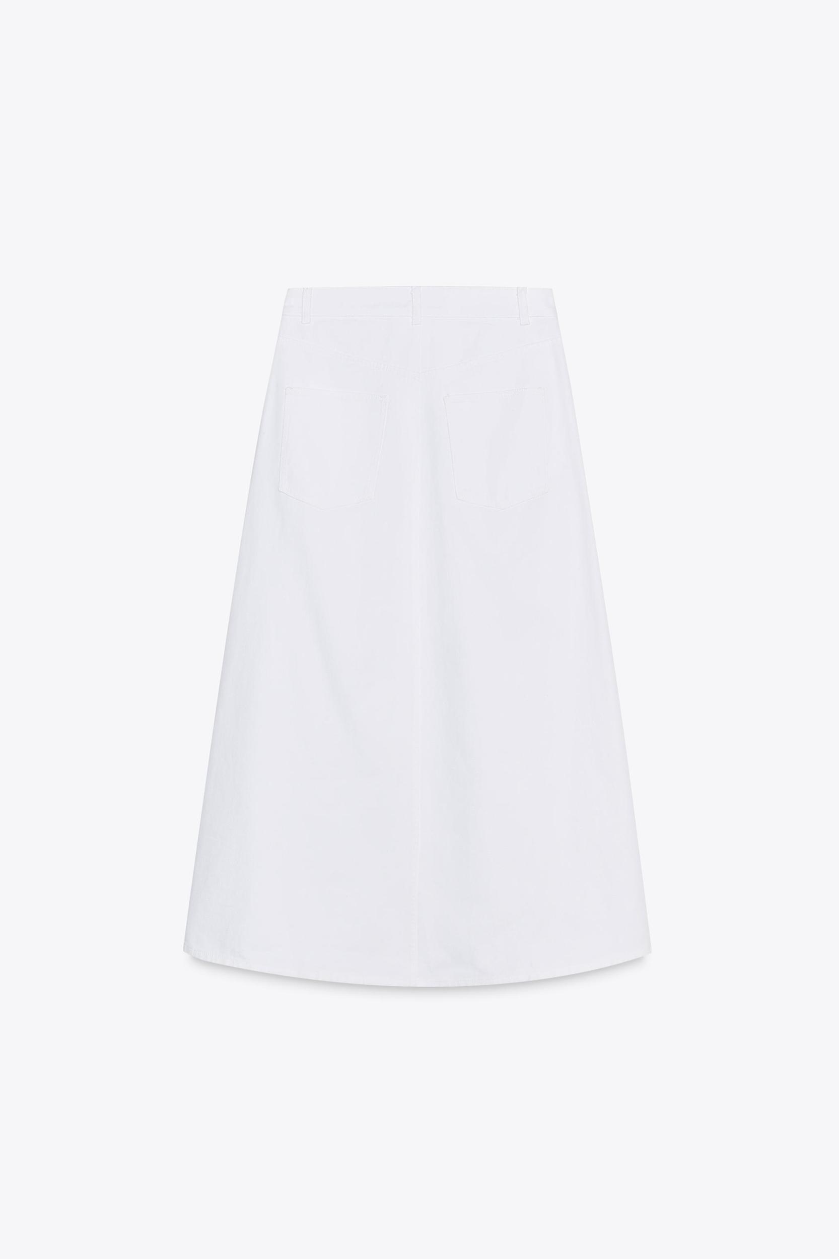 Z1975 LAYERED DENIM MIDI SKIRT Product Image