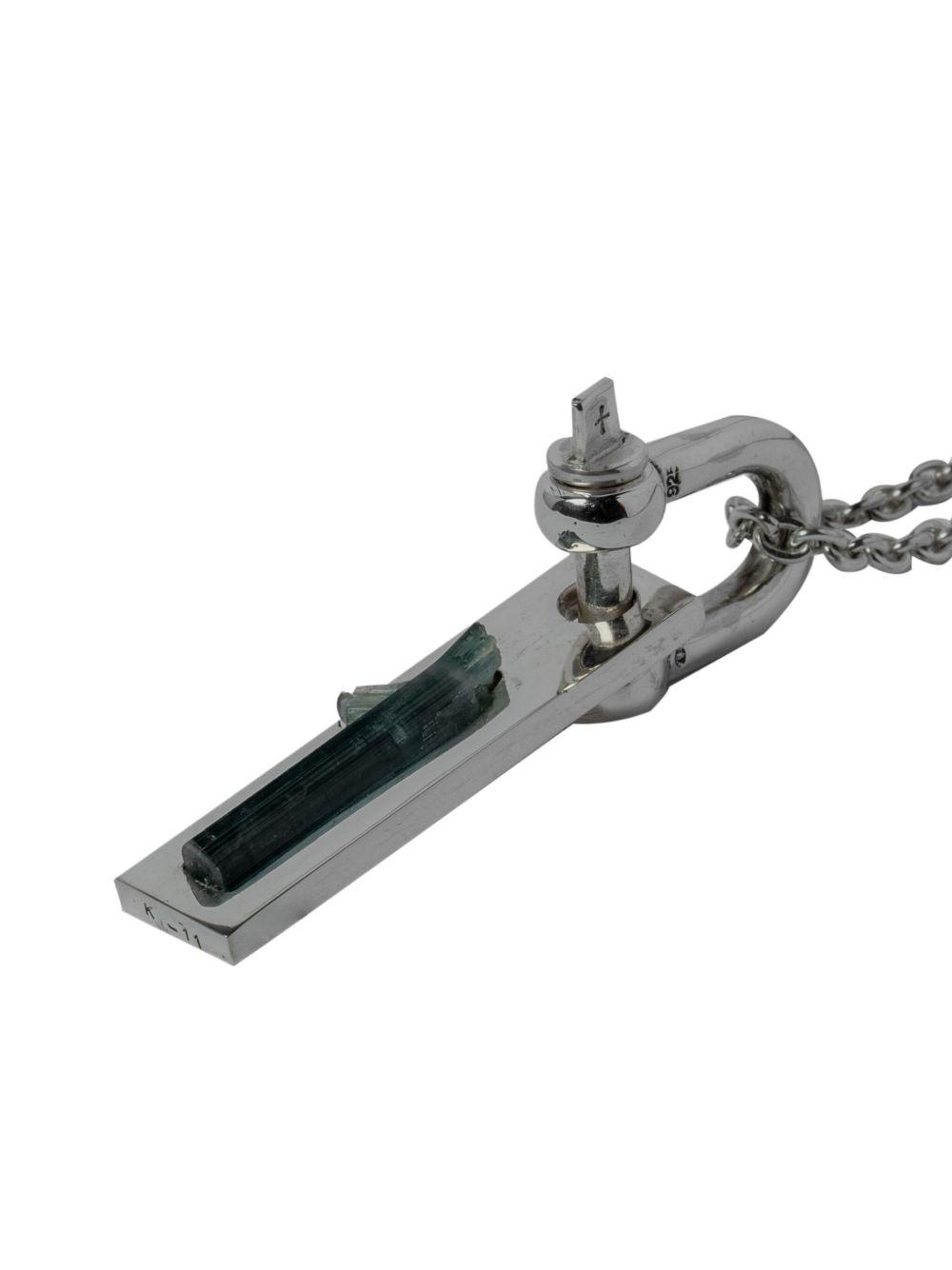 sterling silver Plate necklace Product Image