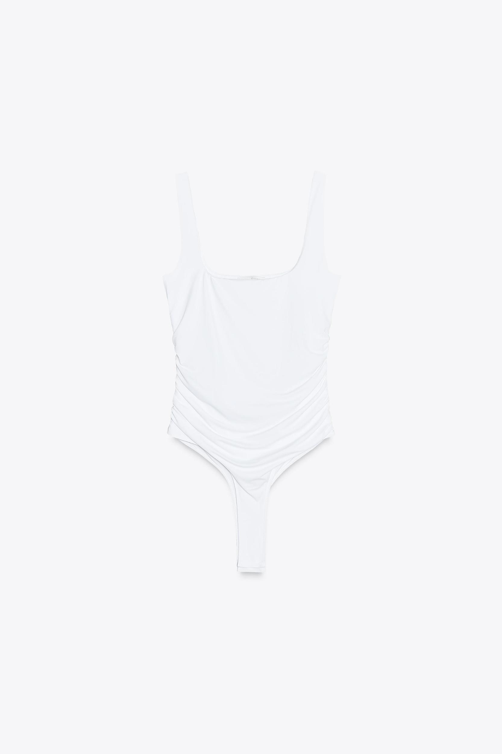 RUCHED POLYAMIDE BODYSUIT Product Image