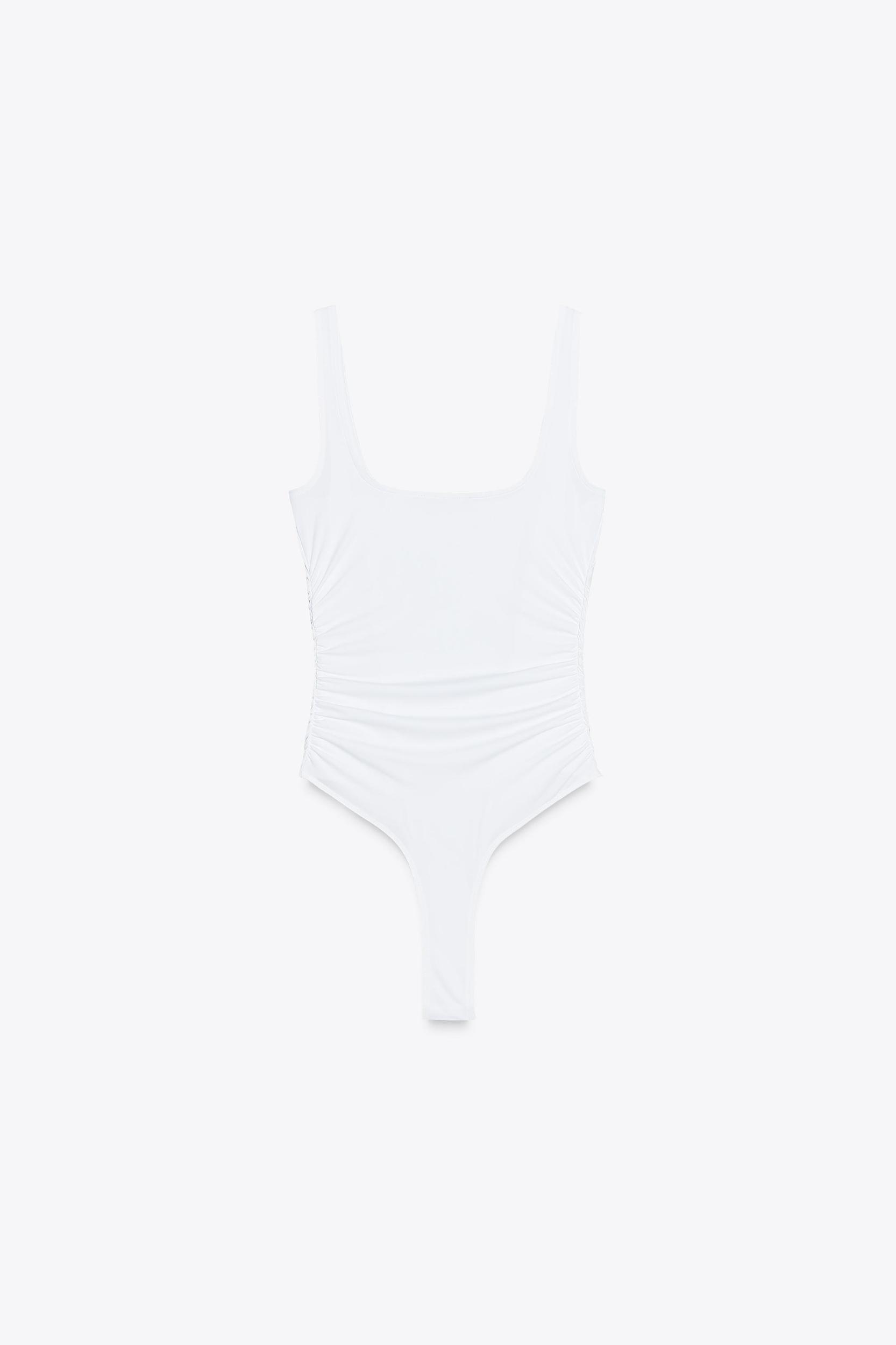 RUCHED POLYAMIDE BODYSUIT Product Image