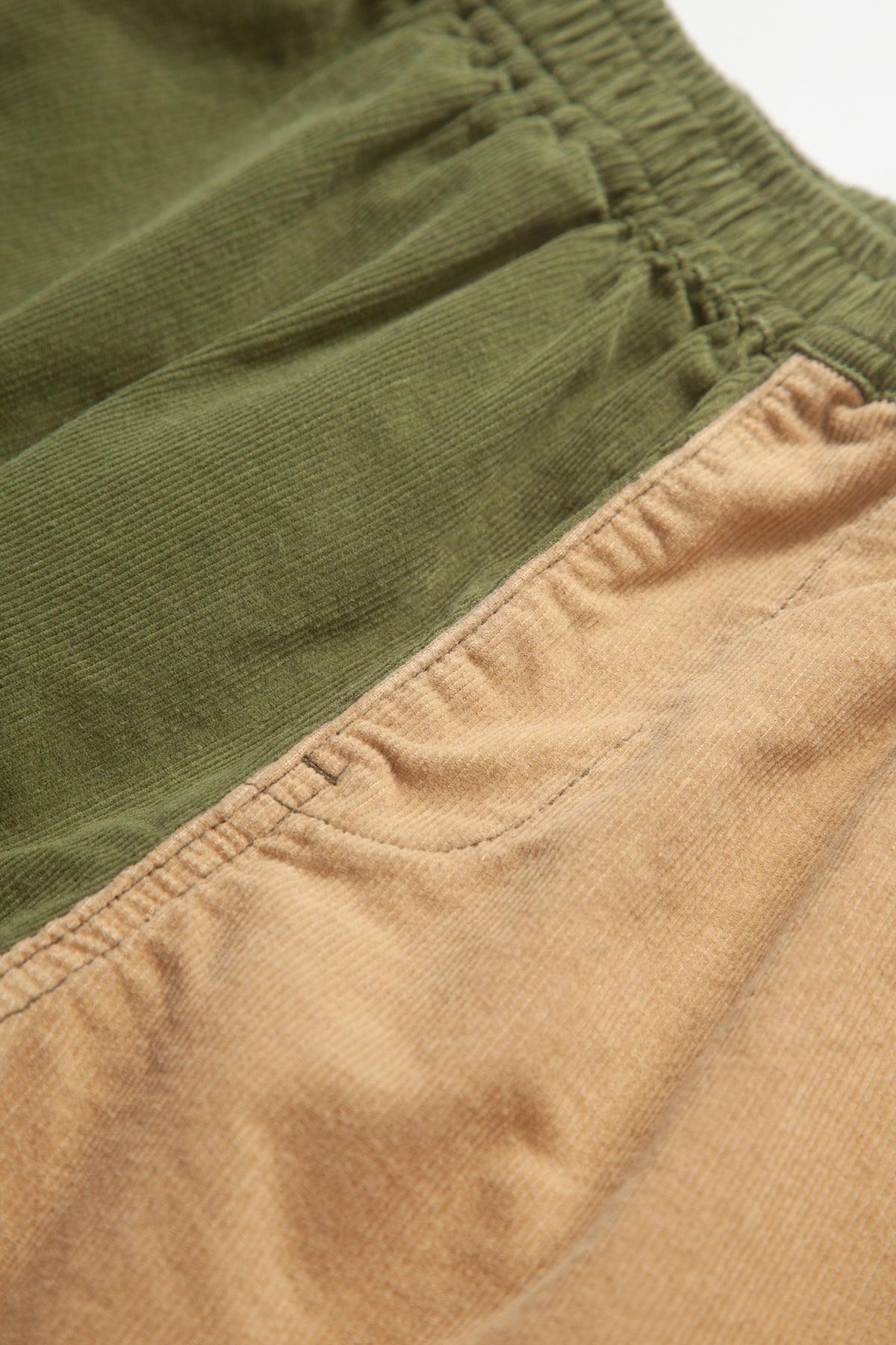 Blacksmith - Corduroy Easy Shorts - Olive/Tan Product Image