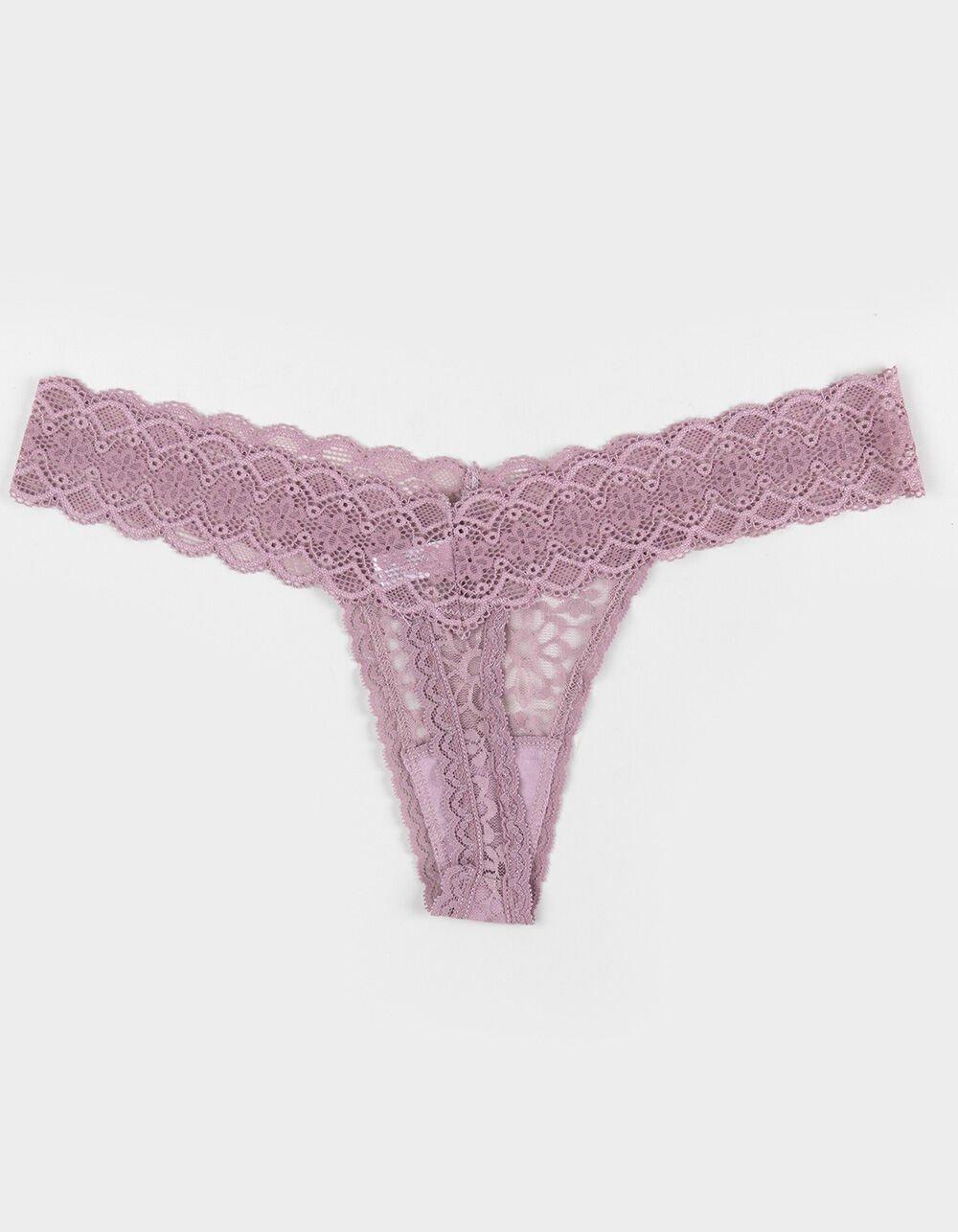 FULL TILT Lace Thong - LT PURPLE Product Image