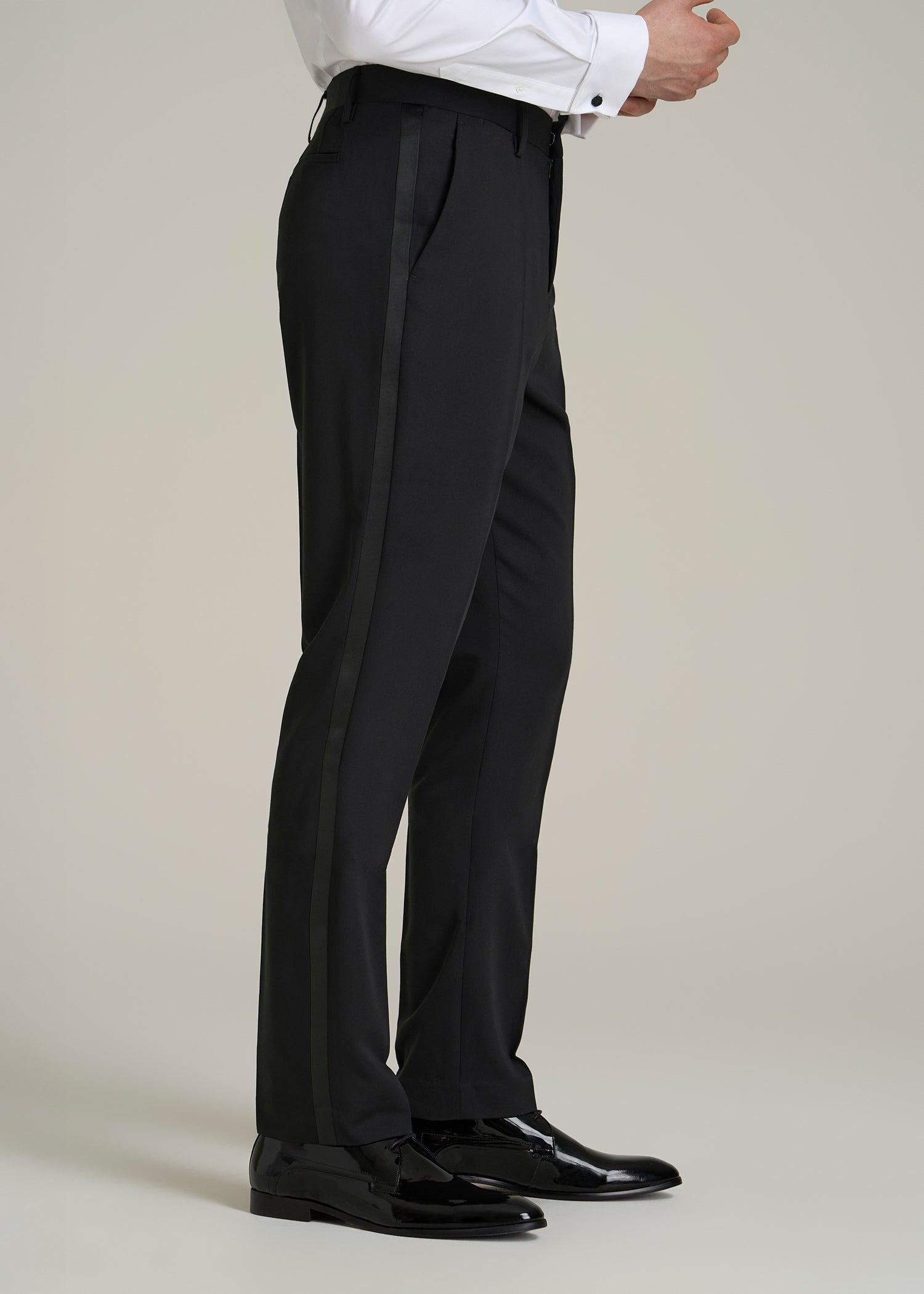 Tuxedo Pants for Tall Men in Black Male Product Image