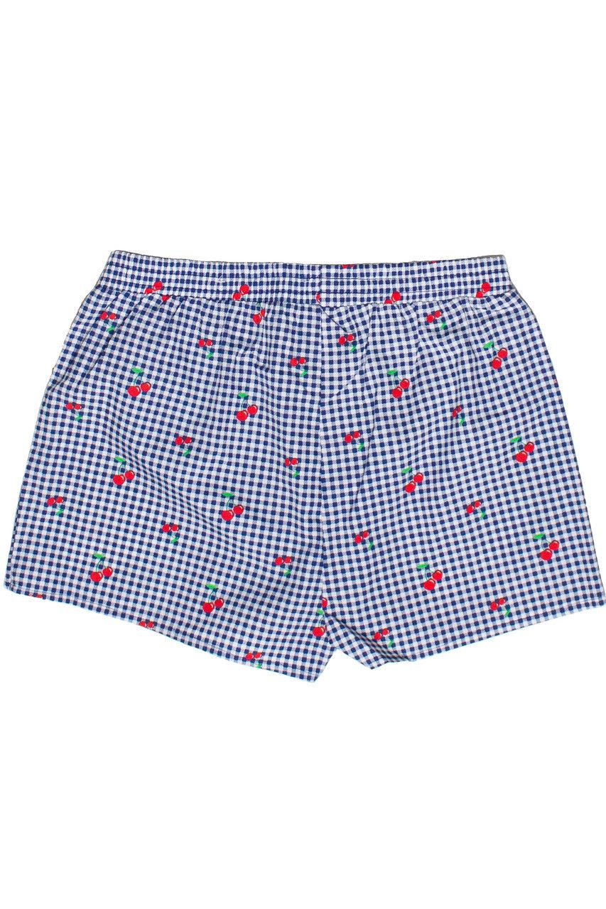 Printed Gingham Boxer Shorts Product Image