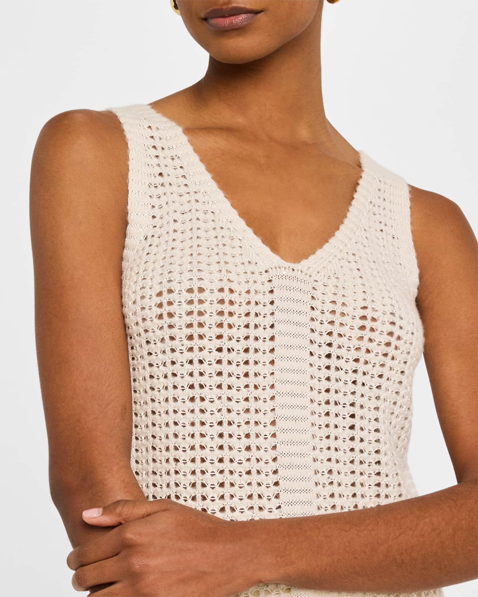 Sequin Open-Knit Tank Product Image