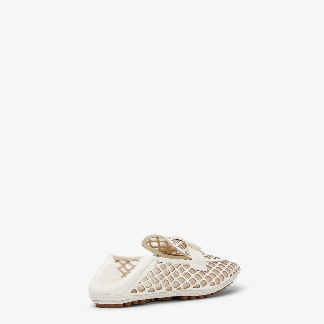 BaguetteWhite perforated leather loafers Product Image